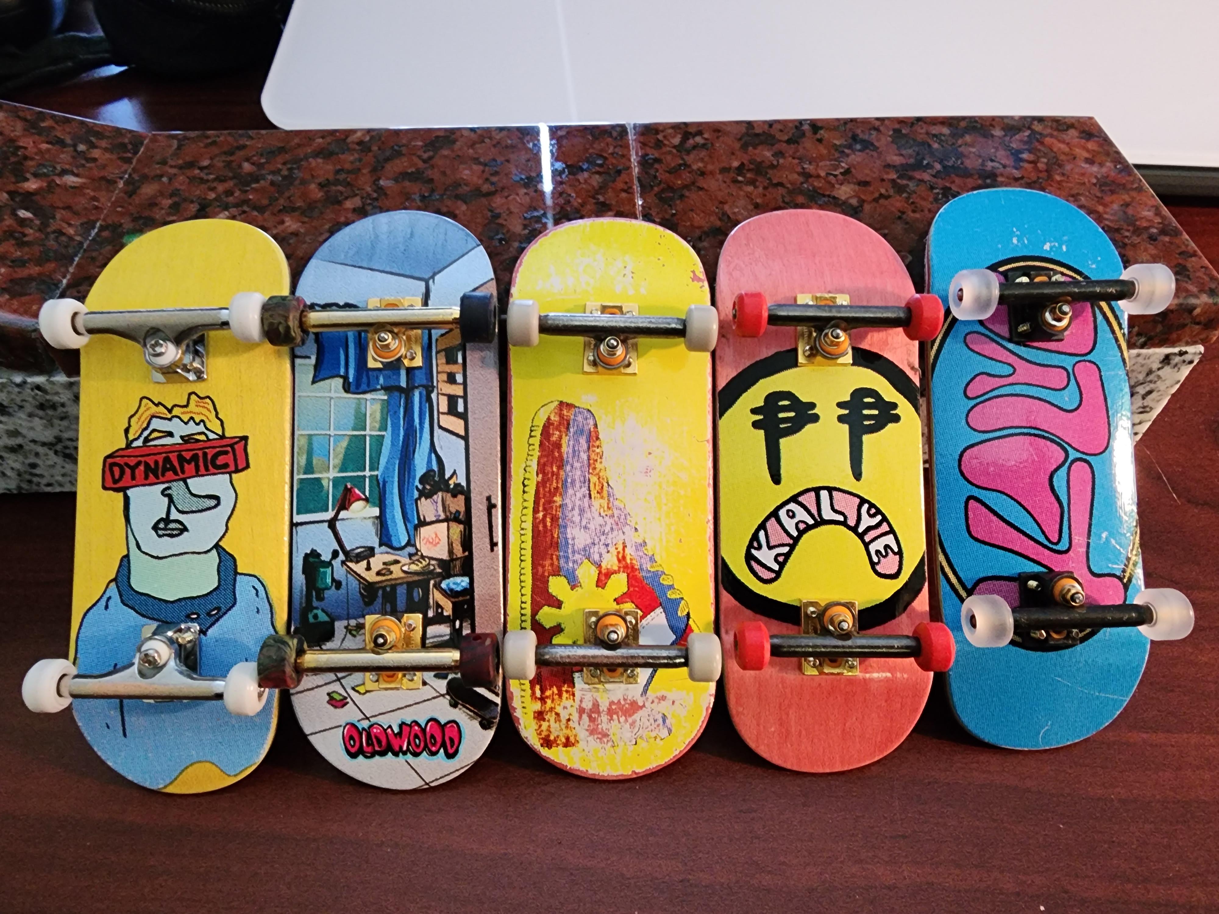 3 Kalye Decks, a Dynamic and an Oldwood r/Fingerboards