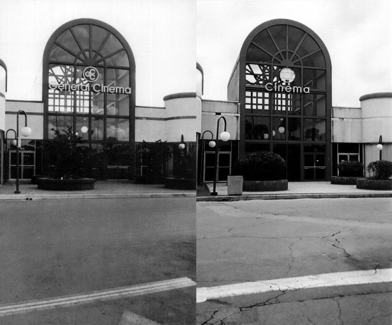 Comparison shot of Colonial Promenade theatre near Fashion Square Mall
