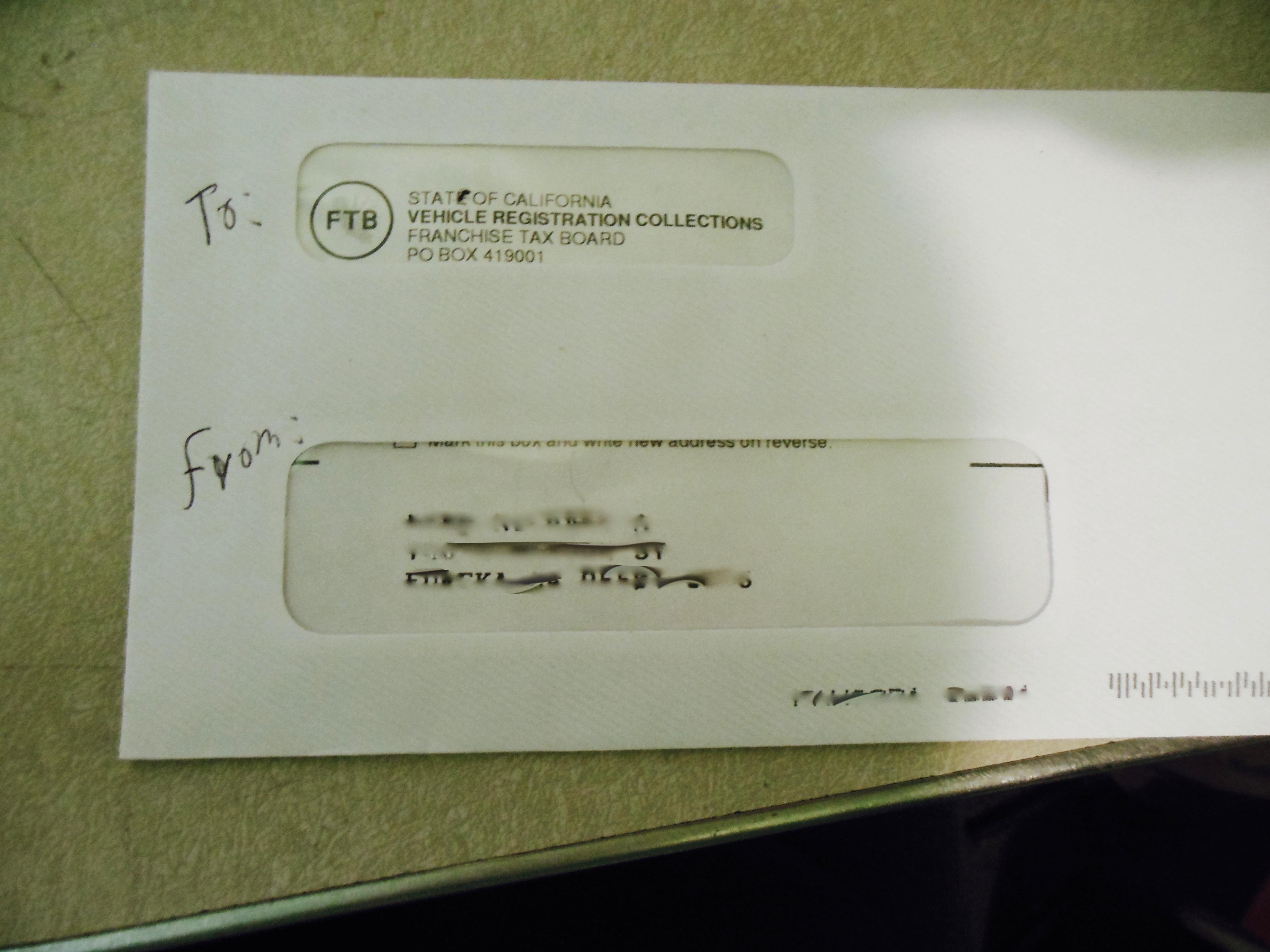 paying a bill. addresses on statement are in the opposite position that