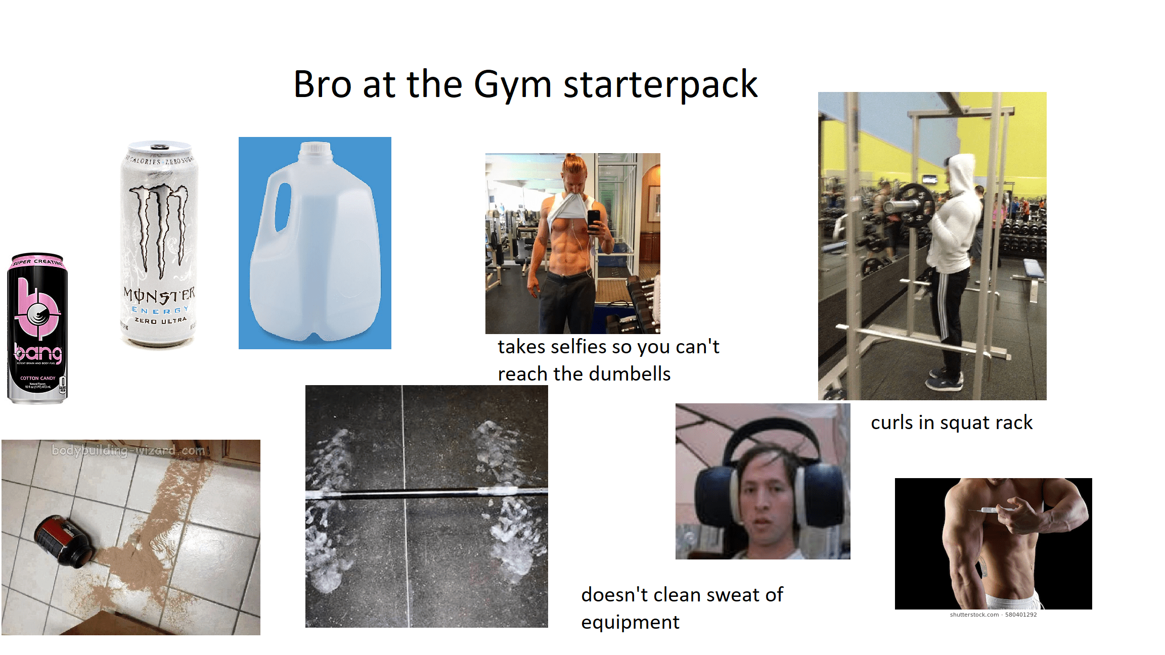 Bro at the gym starterpack r/starterpacks