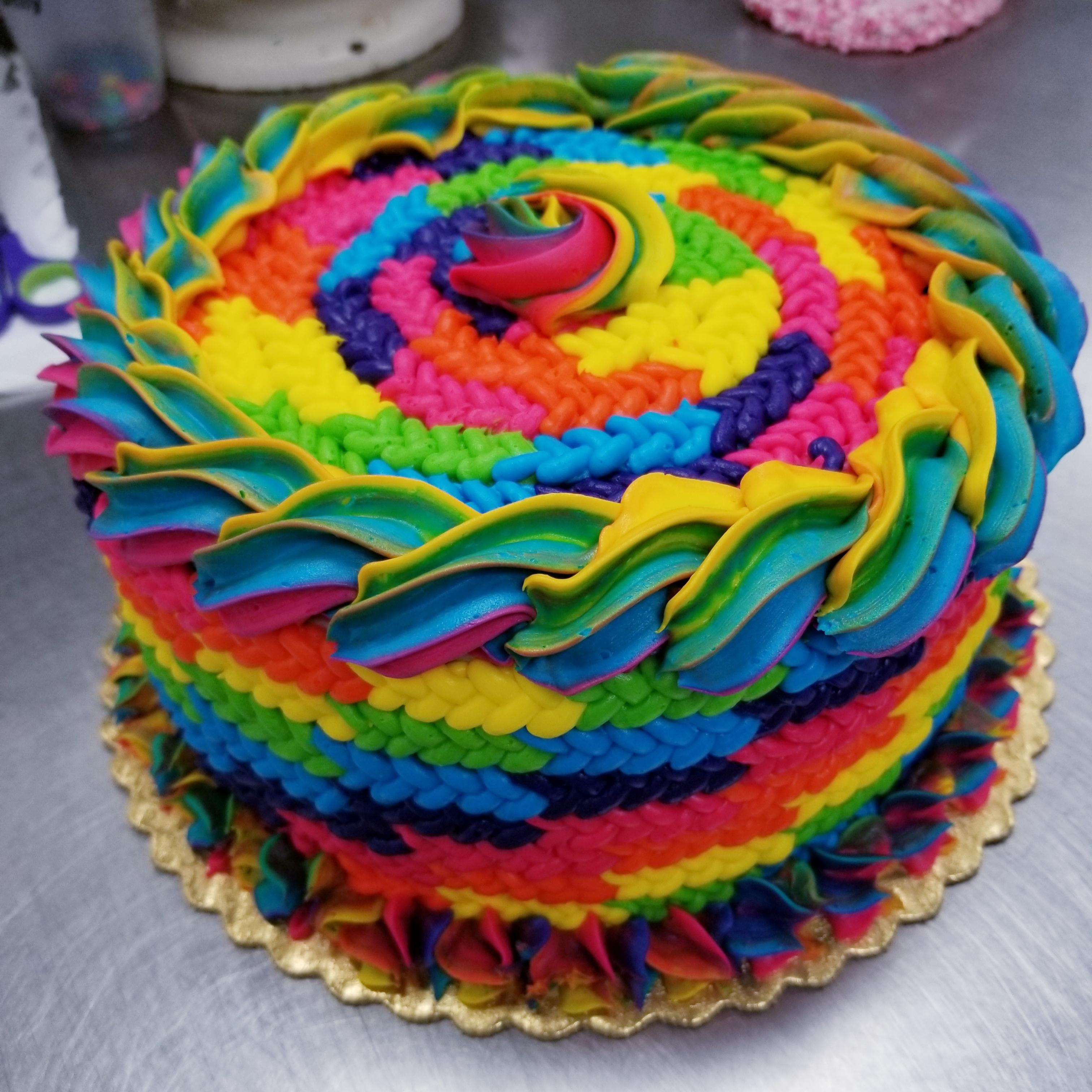 Since you guys liked my last one, here's my newest woven yarn cake