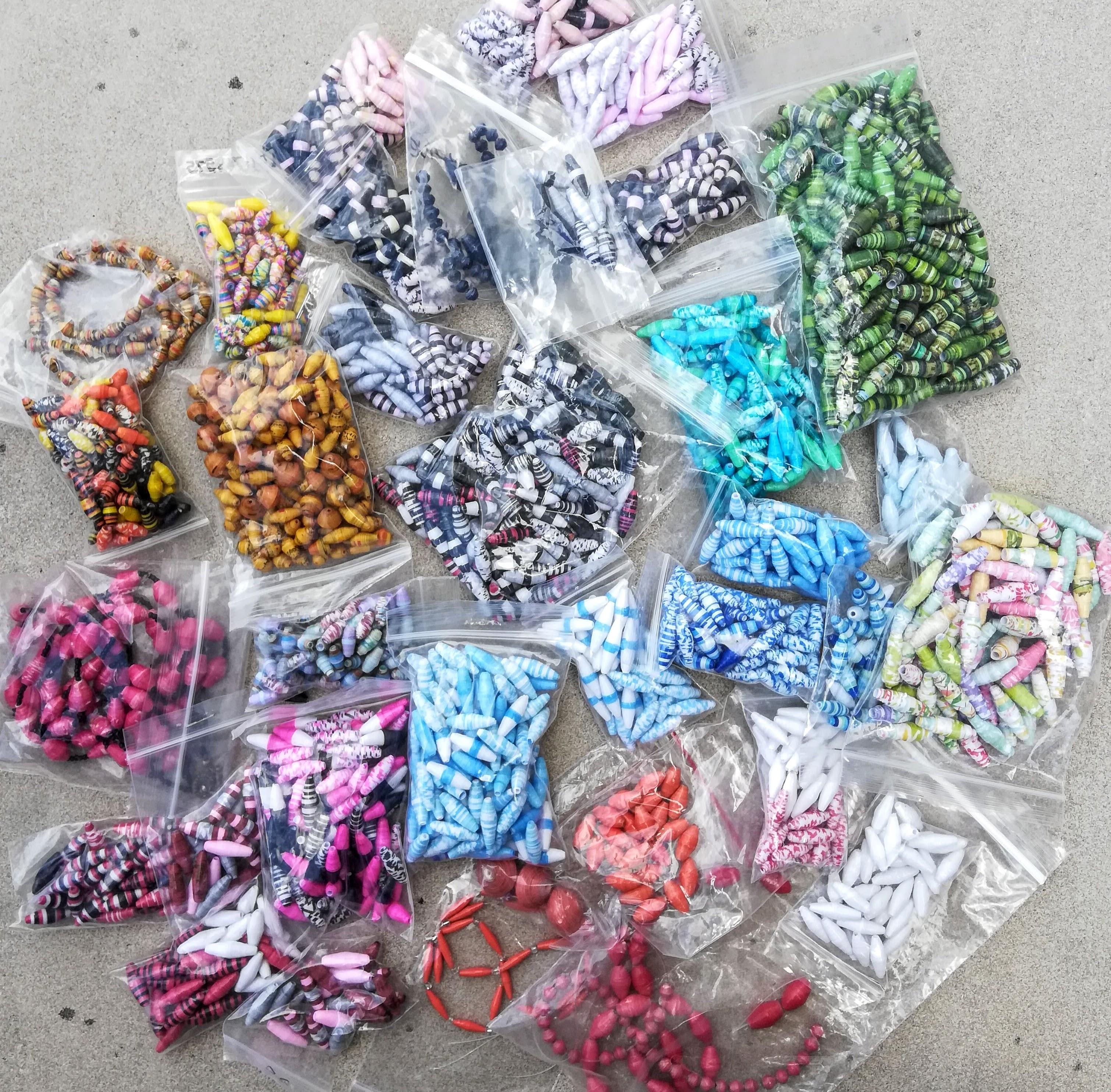 Got all these recycled paper beads for 6 at Goodwill r/jewelrymaking