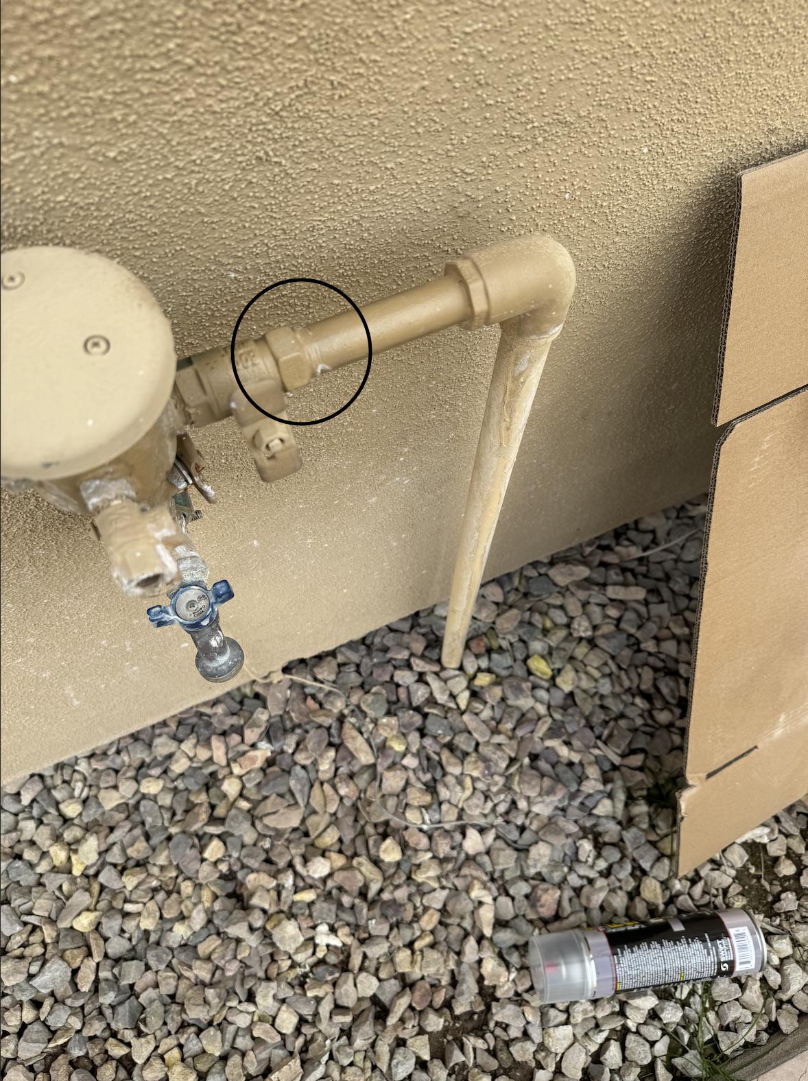 Small leak near hose bib and vacuum breaker : Plumbing