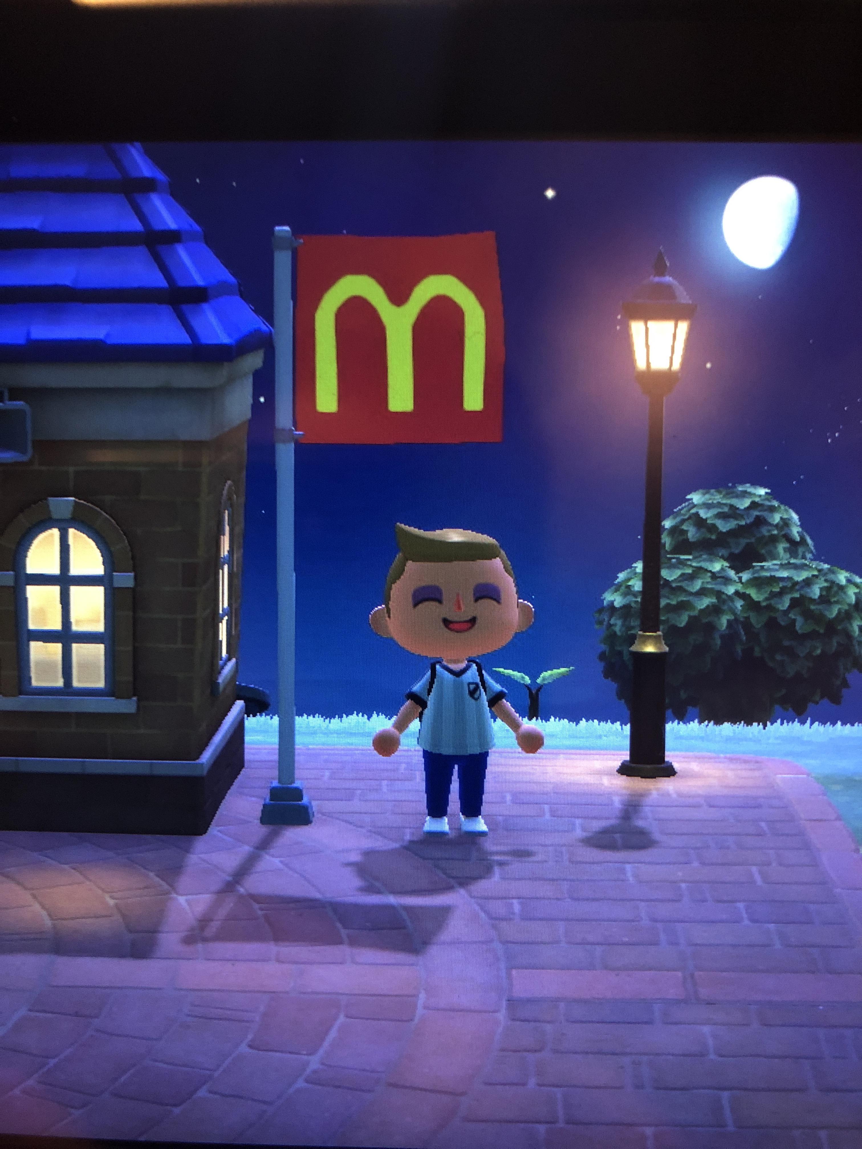 I was proud of my new flag design 🍟🍔 r/AnimalCrossing