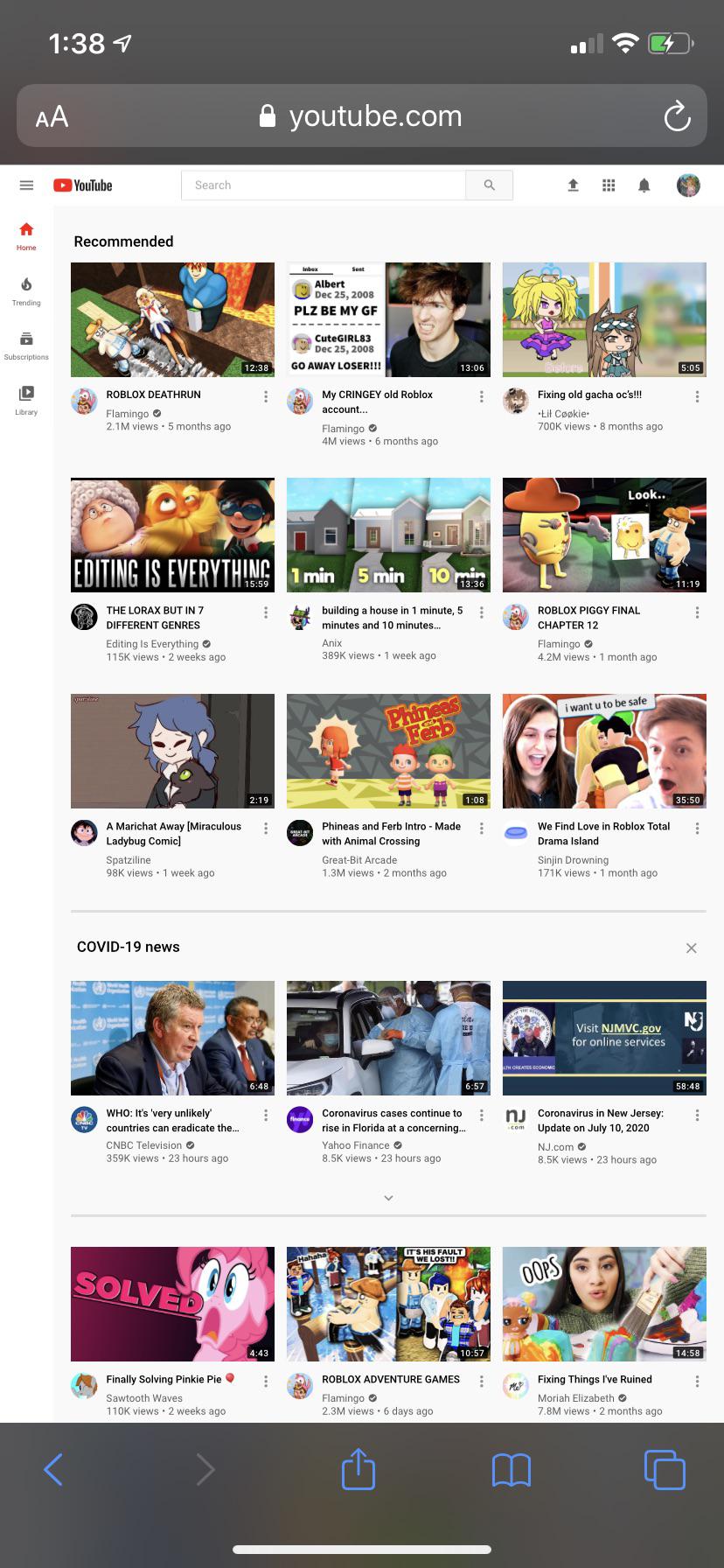 Can someone please help me return my YouTube format back to normal