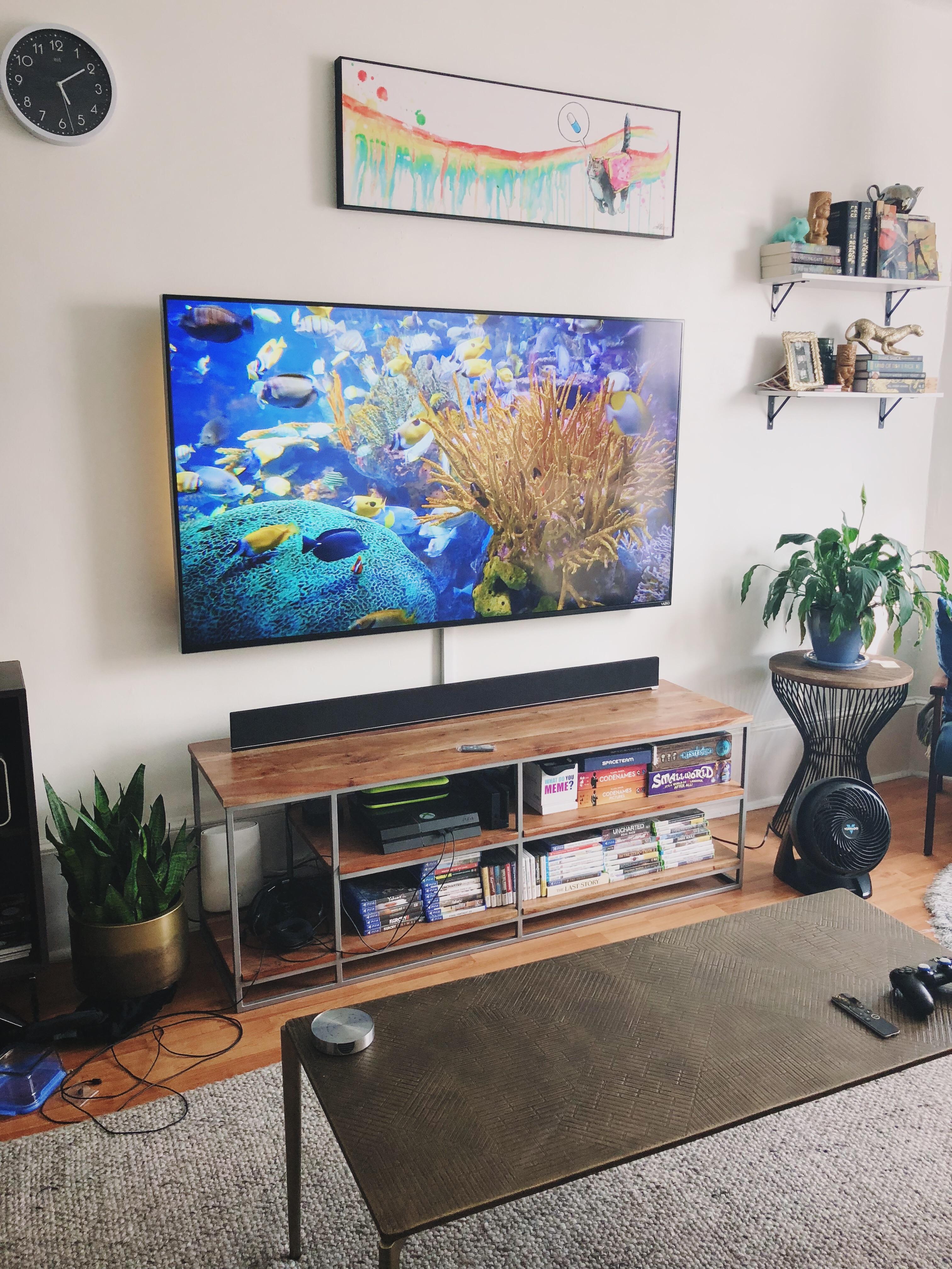 Brooklyn apartments don’t have much space, but finally wall mounting my