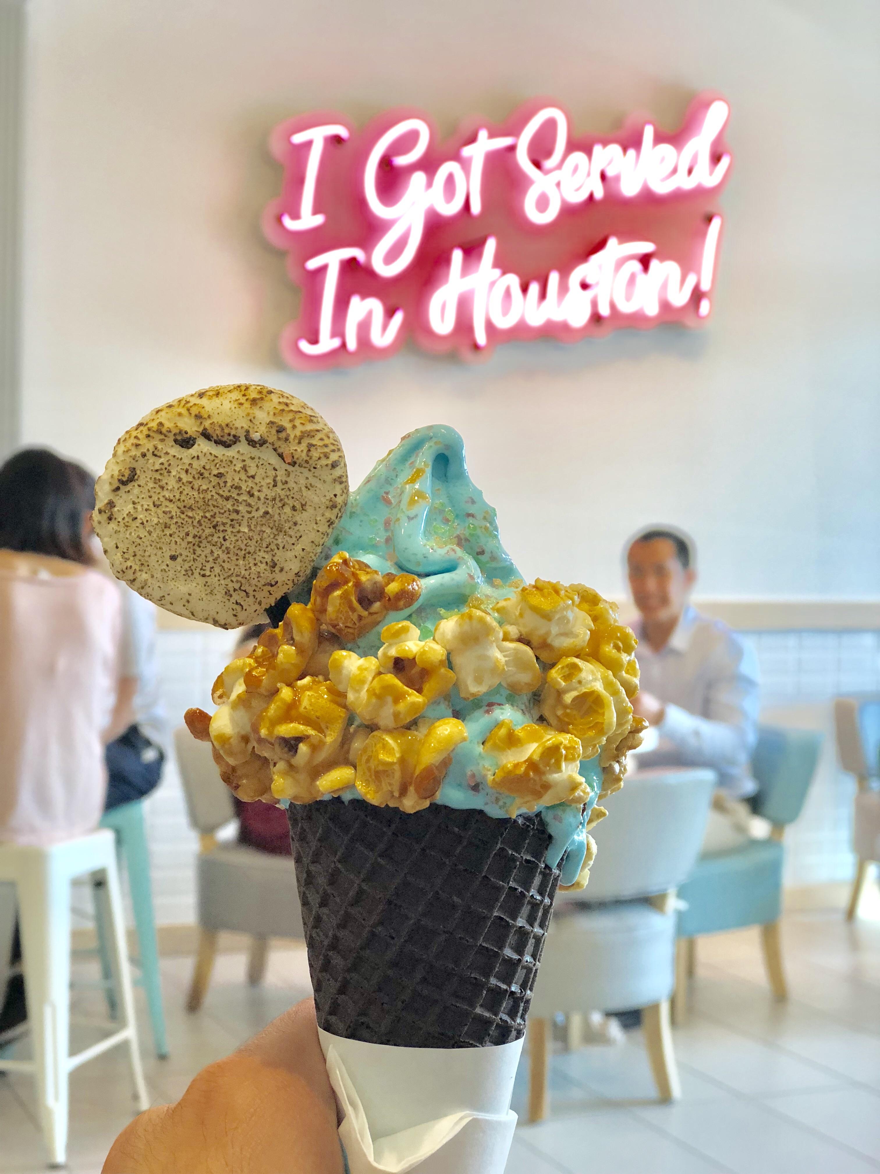 [I ate] Sea Salt Vanilla ice cream with caramel kettle corn and pop