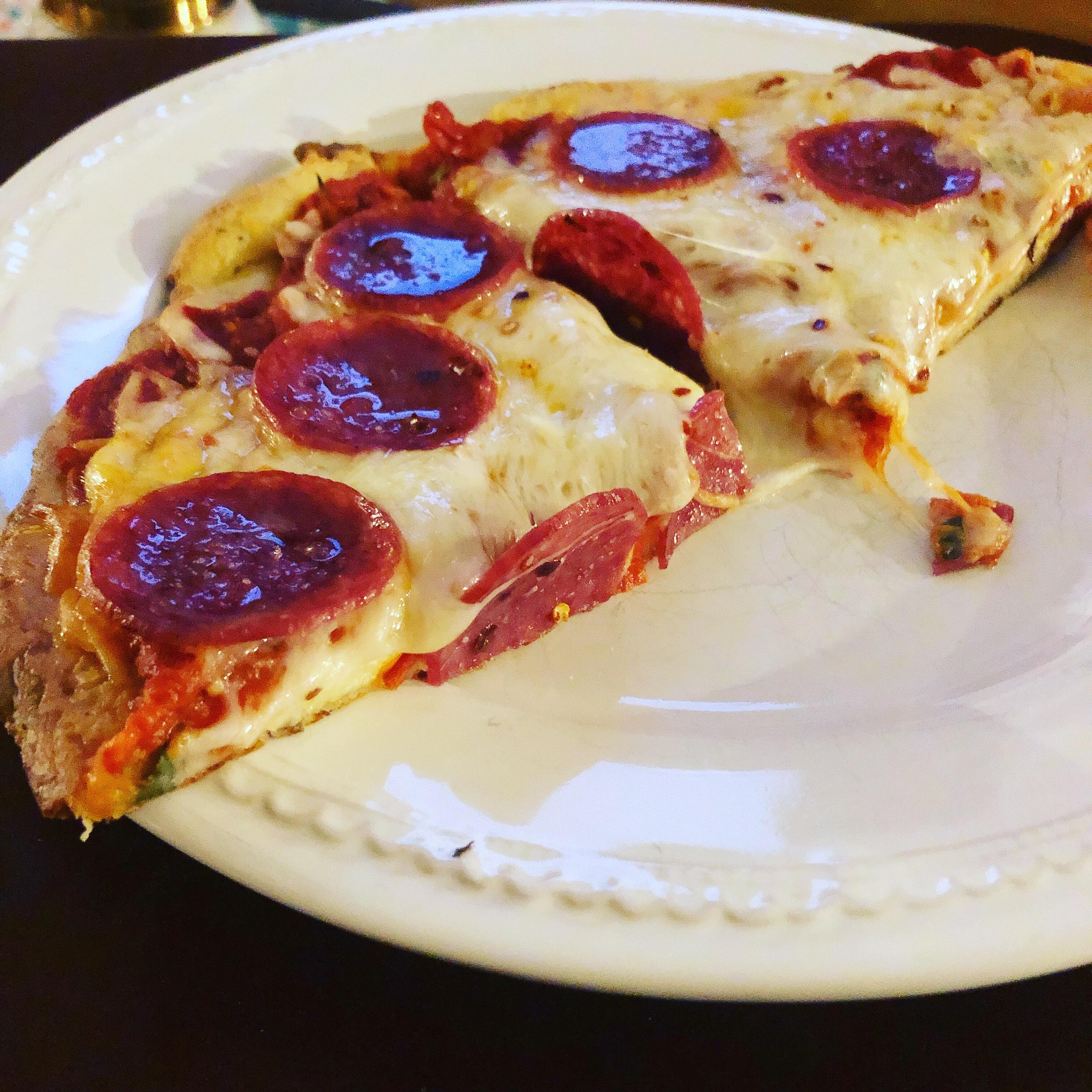 [homemade] almondflour fathead dough pizza. r/food