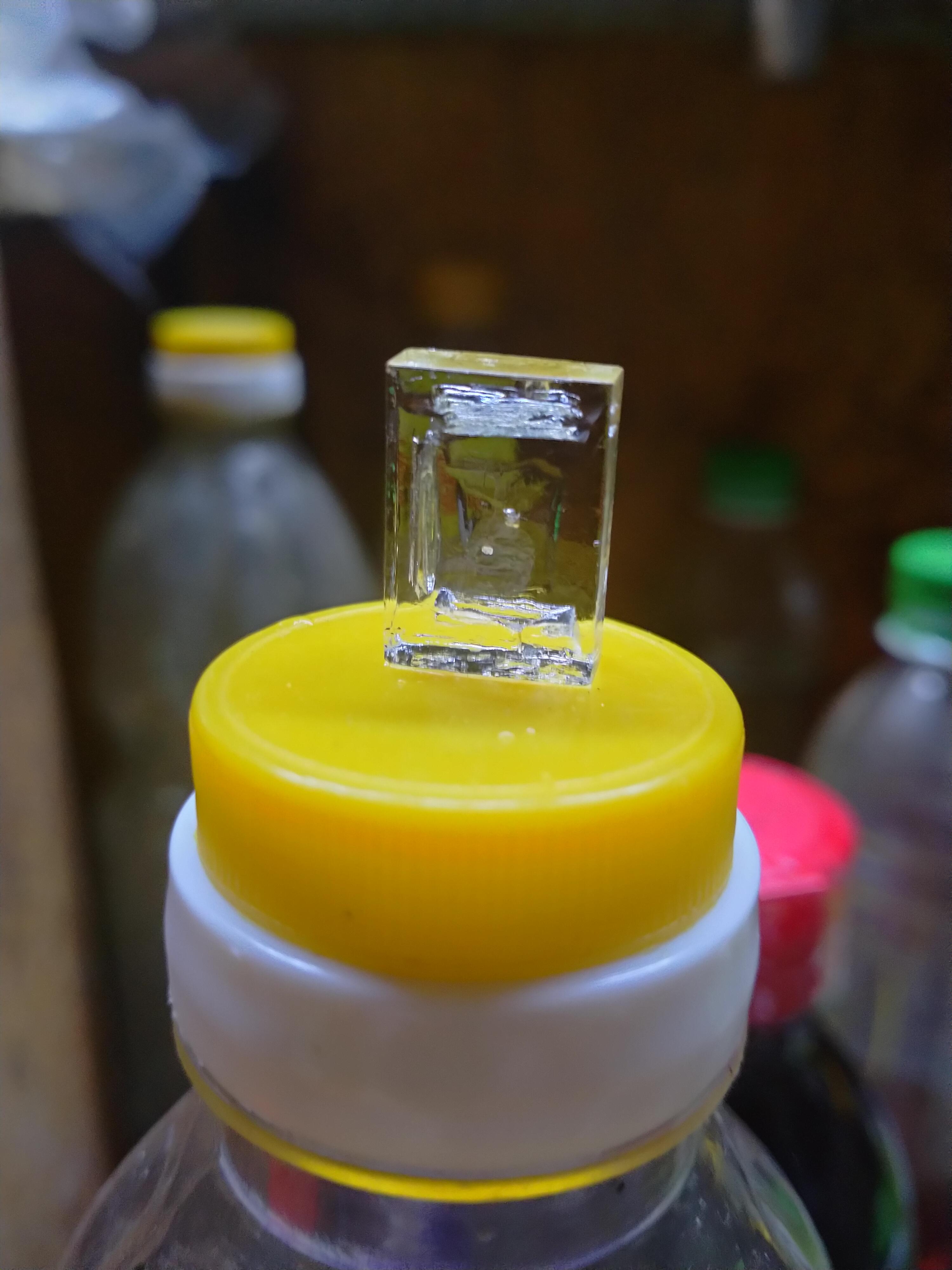 Found a salt crystal in my fish sauce bottle r/mildlyinteresting