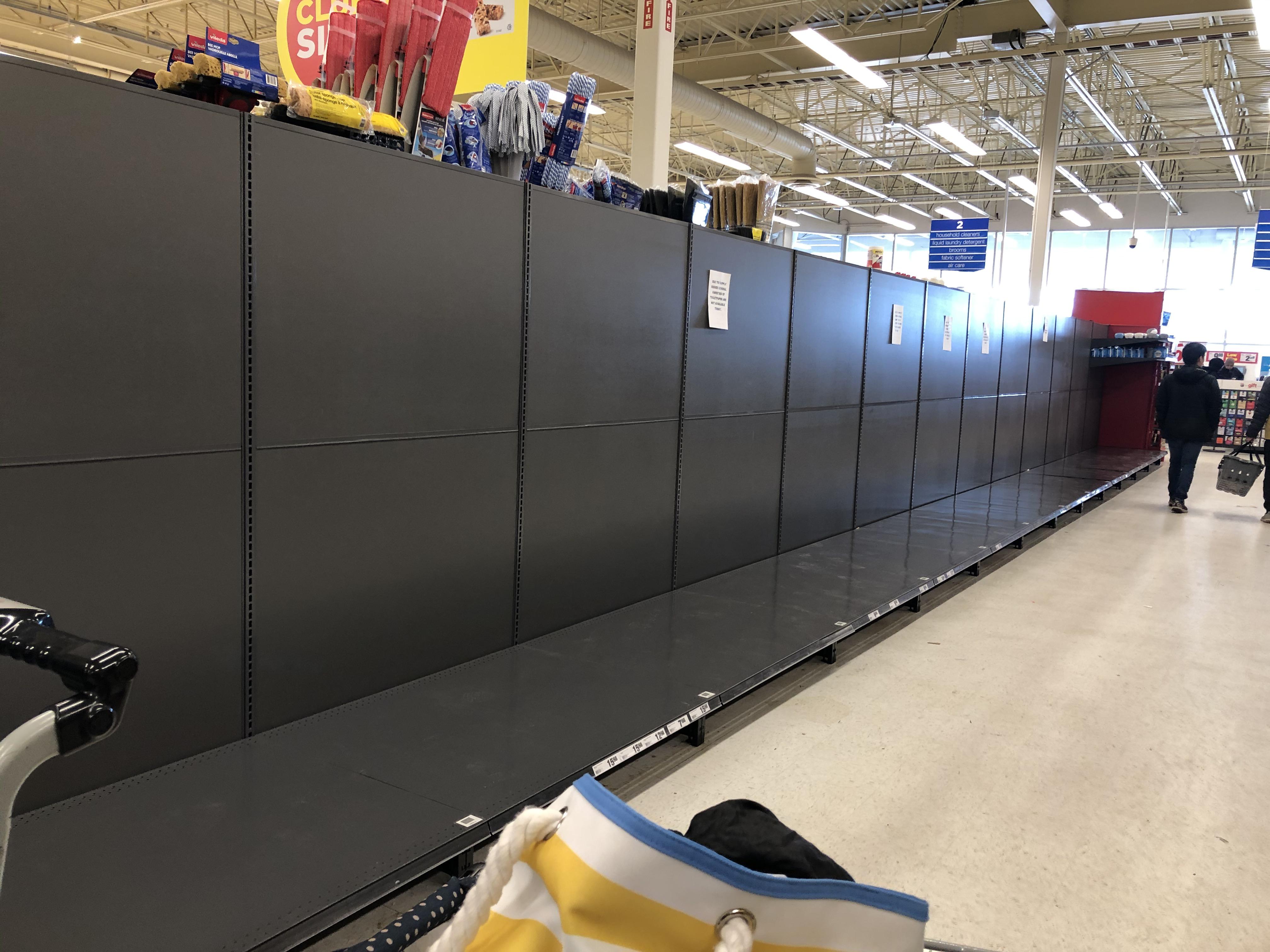 Toilet paper aisle at Superstore. This is WILD y’all. r/Edmonton