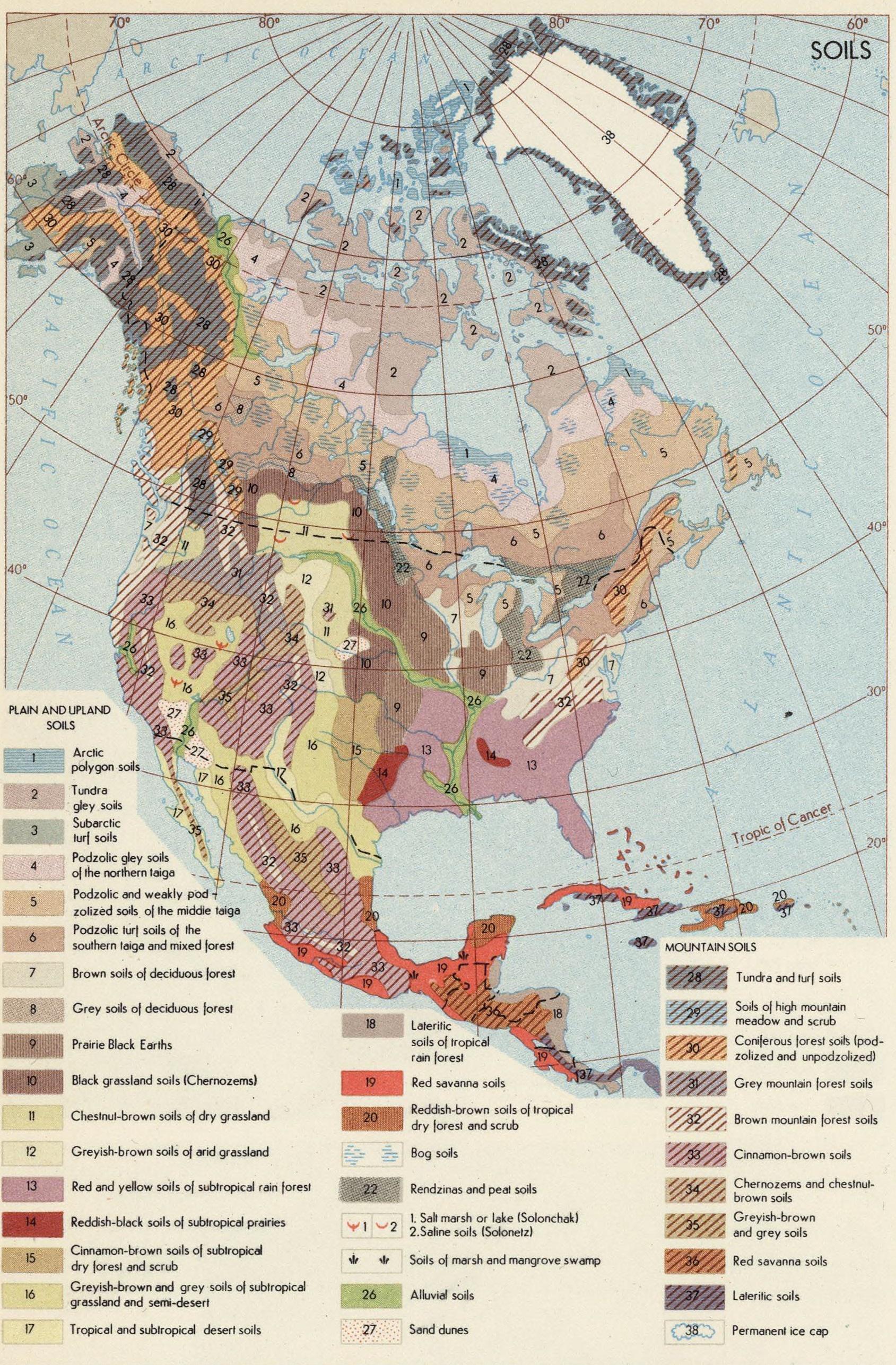 Types of Soils of North America r/MapPorn