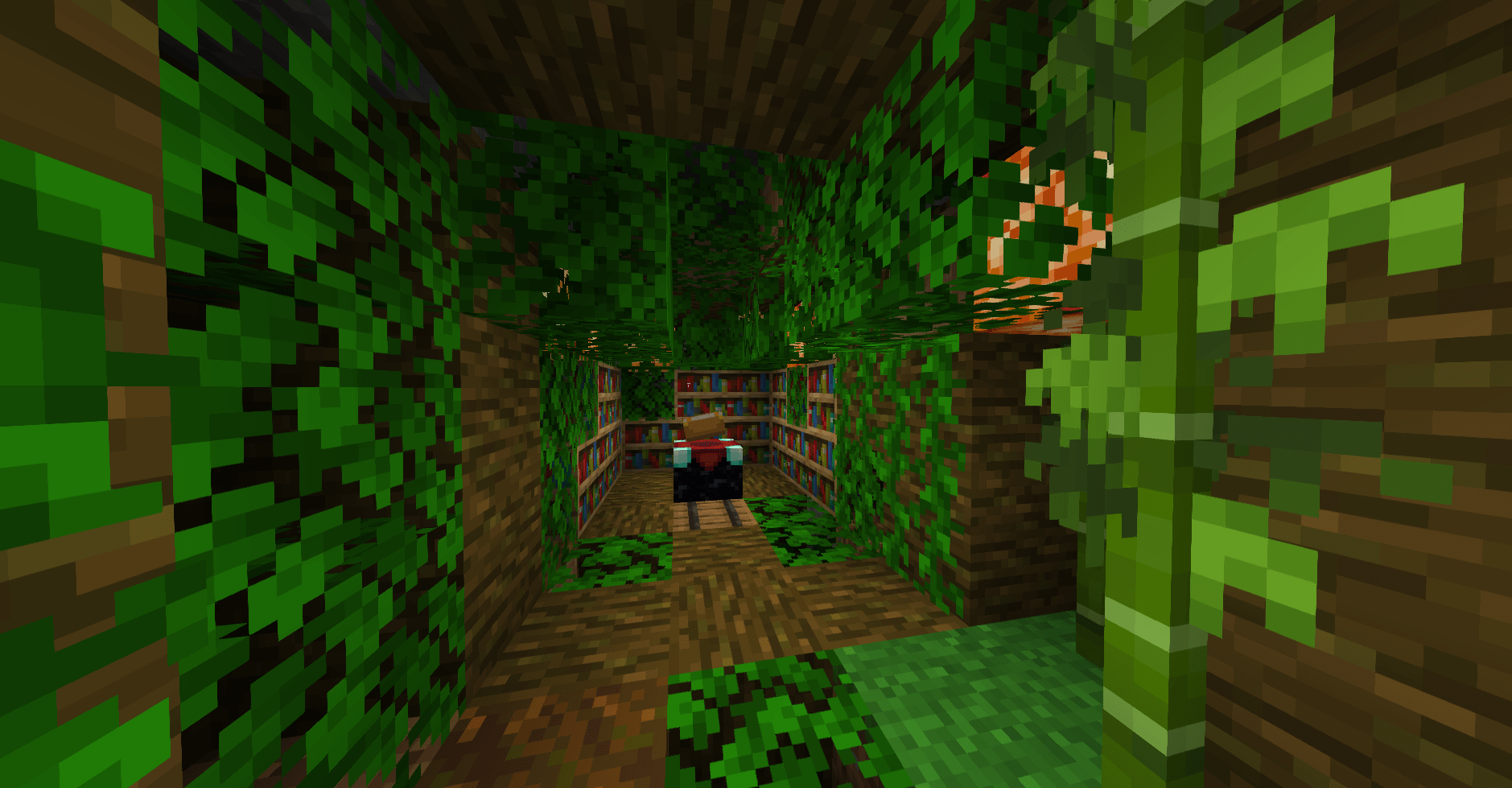 My jungle themed enchanting room (Yes it gets level 30 enchants) r