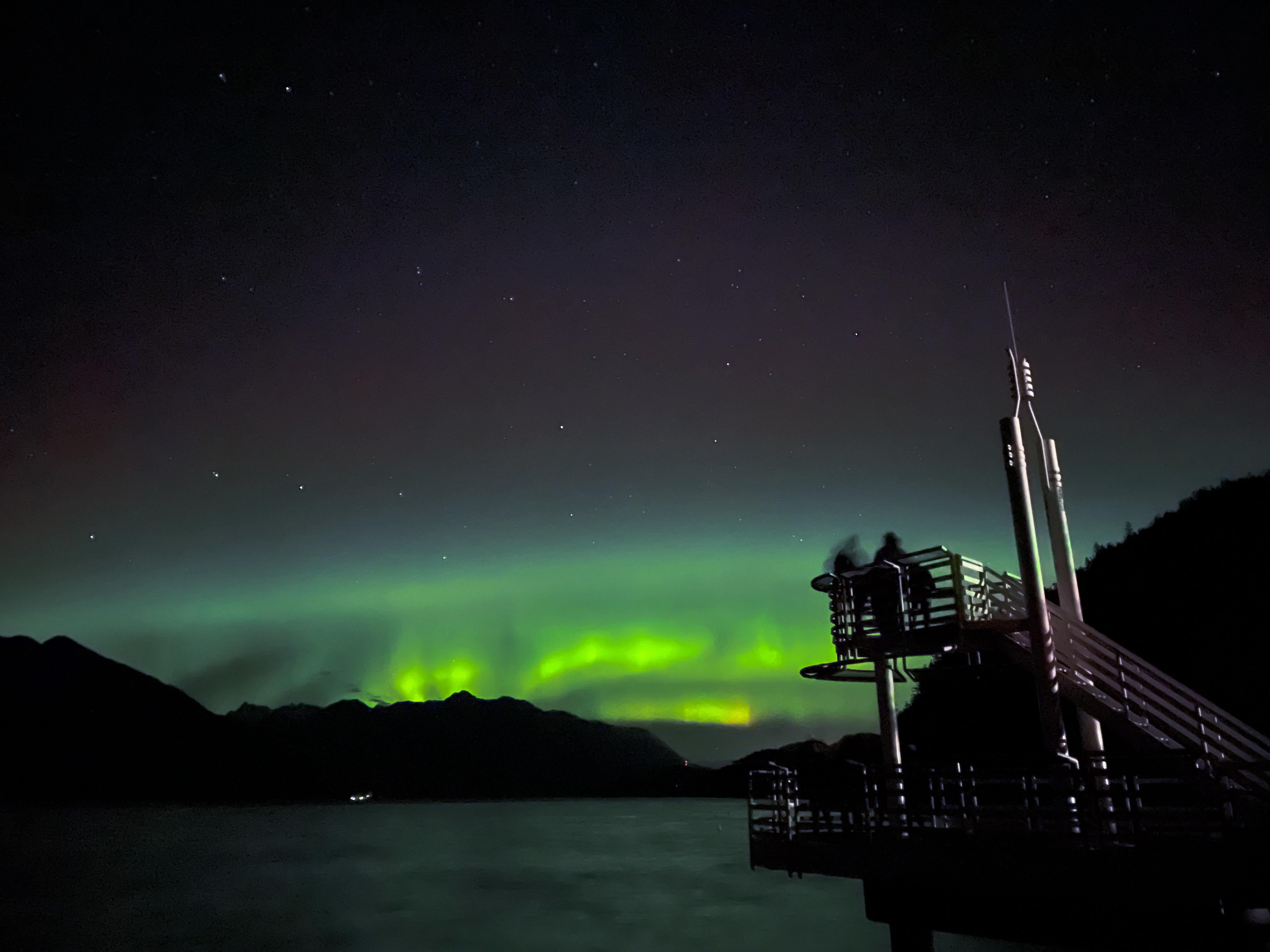Aurora last night by Porteau Cove when the lights were dancing r