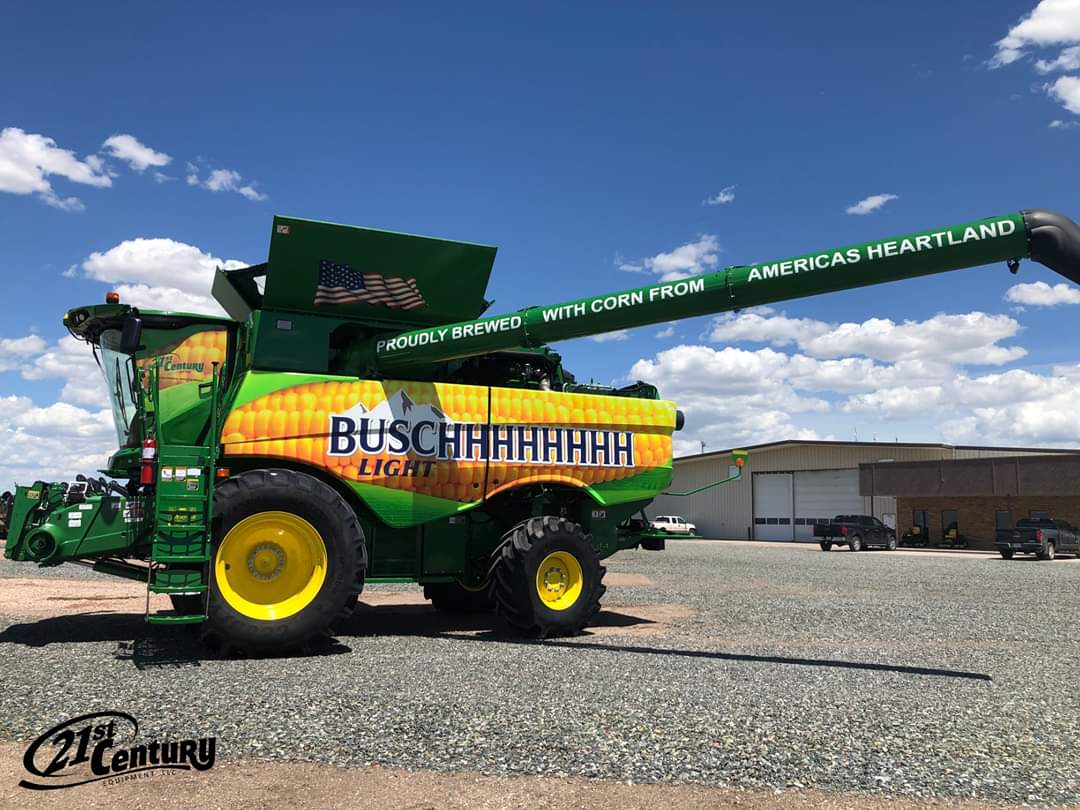 21st Century Implement showed off their new demo combine wrap. r/farming