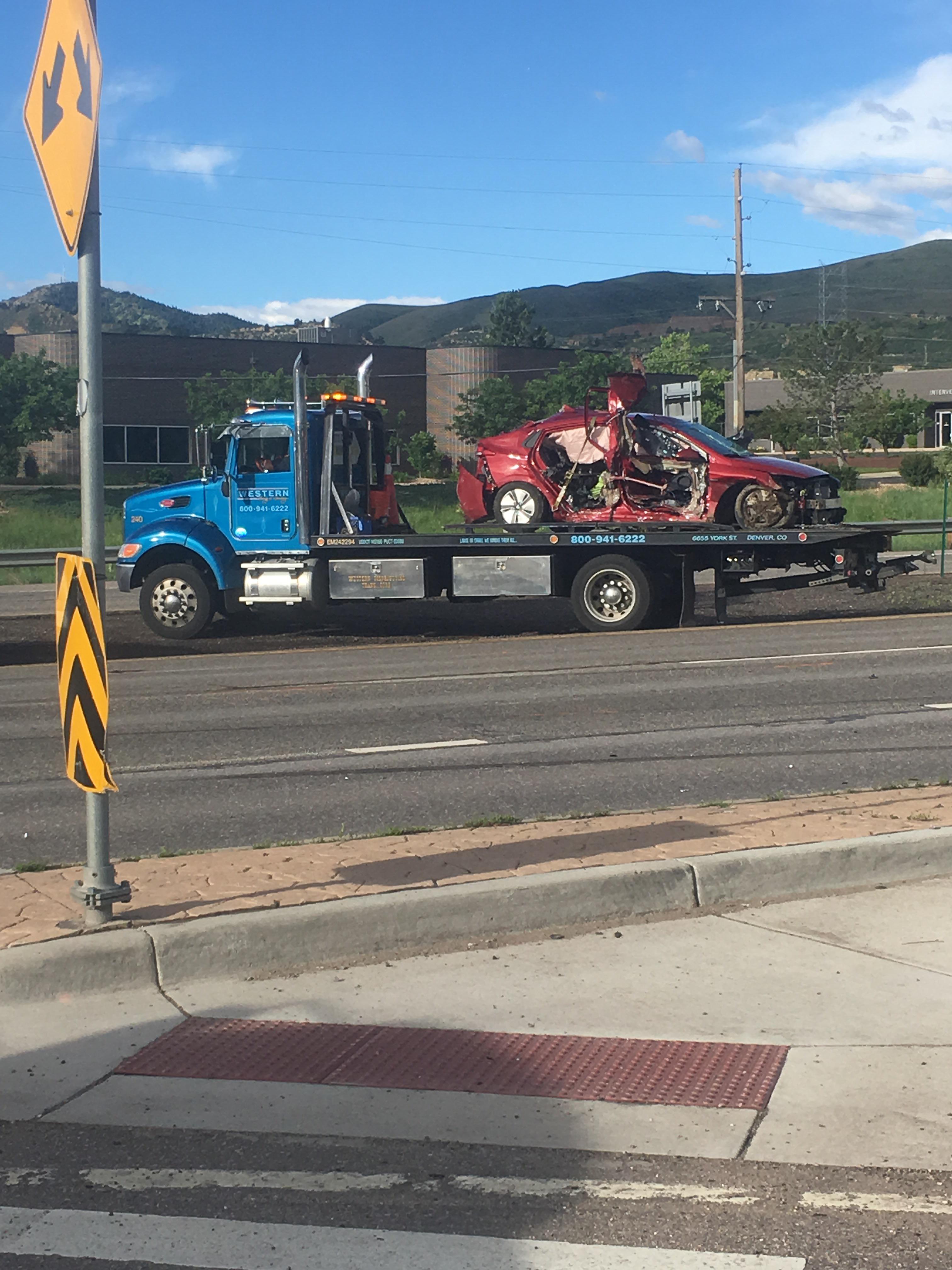 Aftermath of accident at 6th ave and Ulysses st. r/Denver