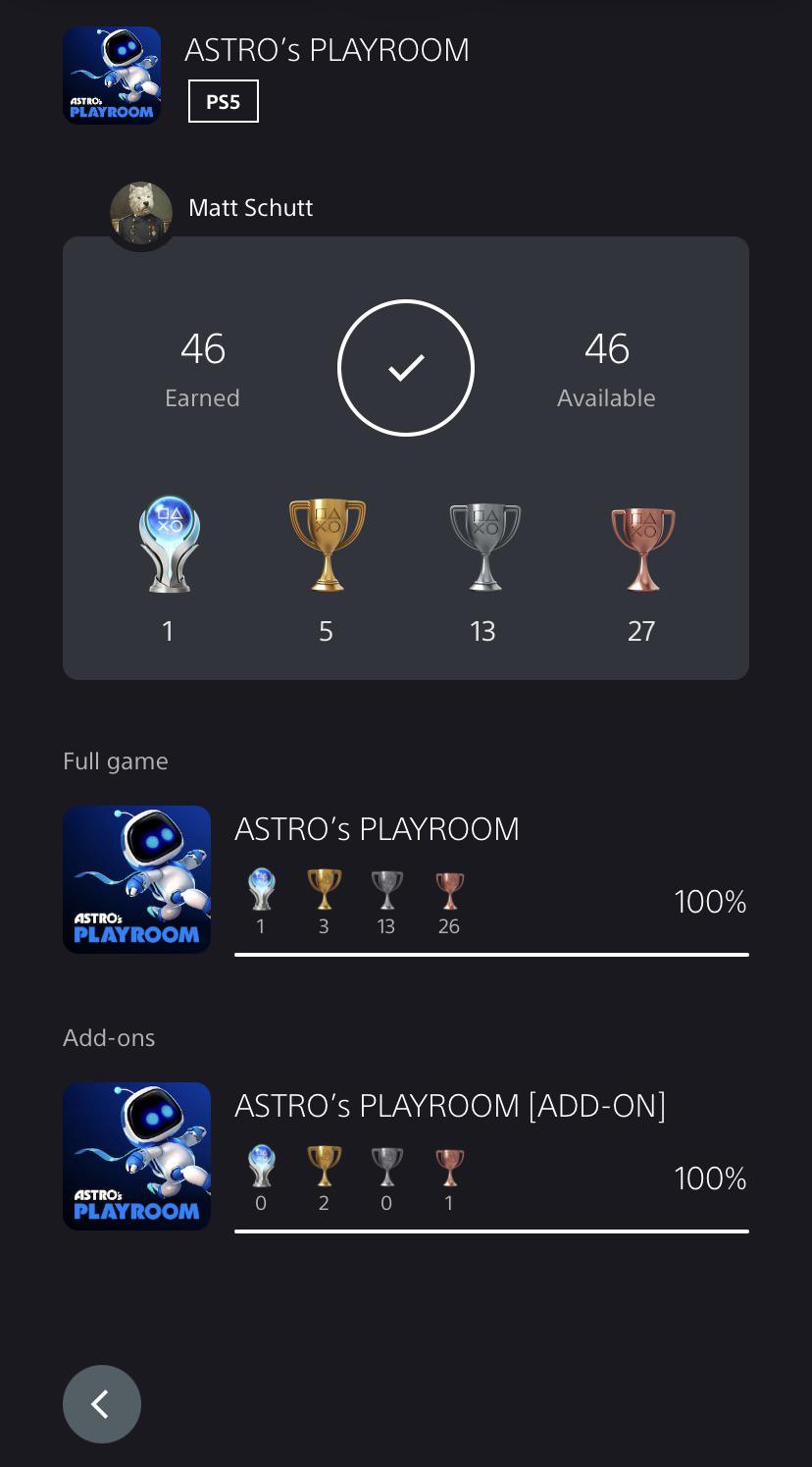[Astro’s Playroom] 37 and 5th of 2021. Probably the easiest platinum I