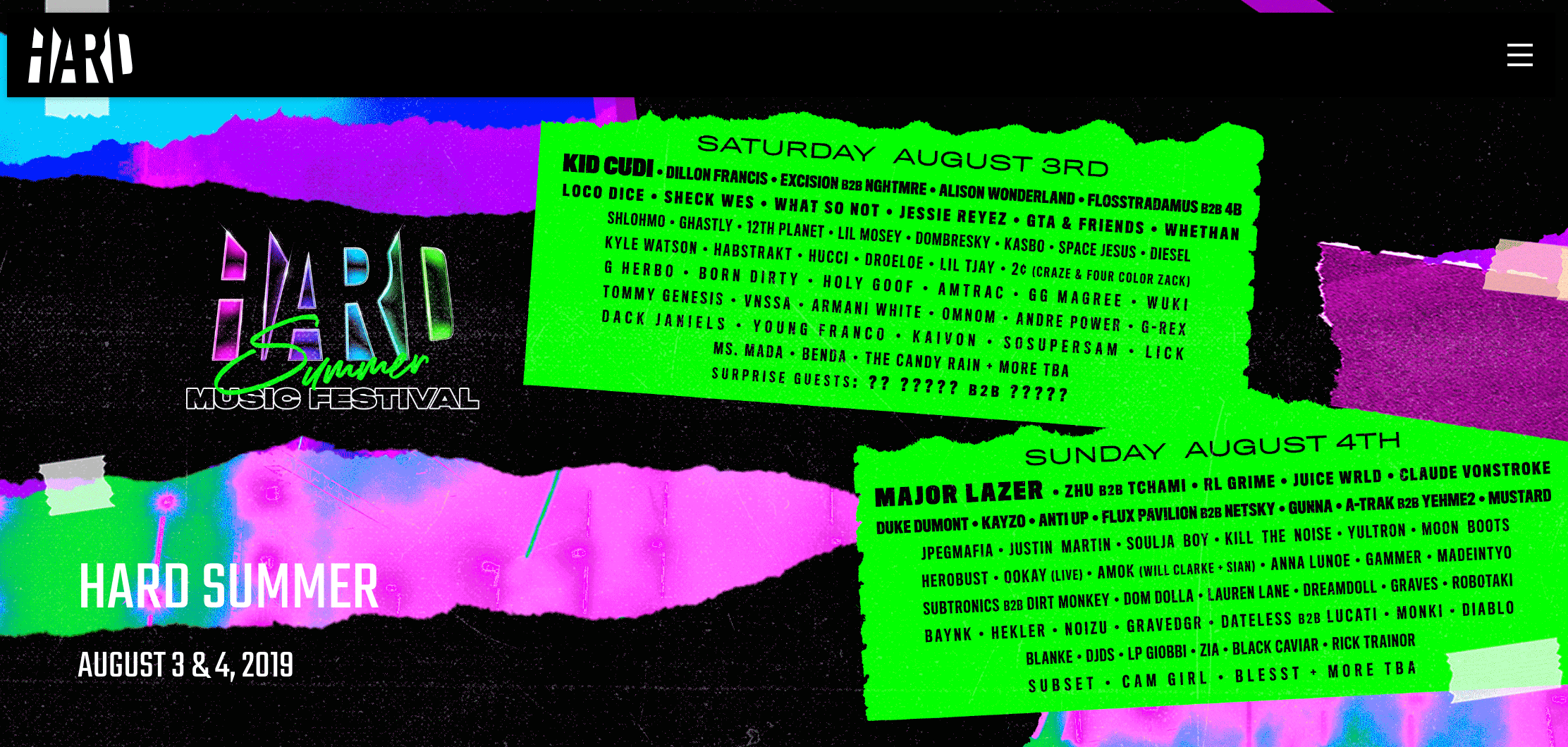 HARD Summer 2019 Lineup aves