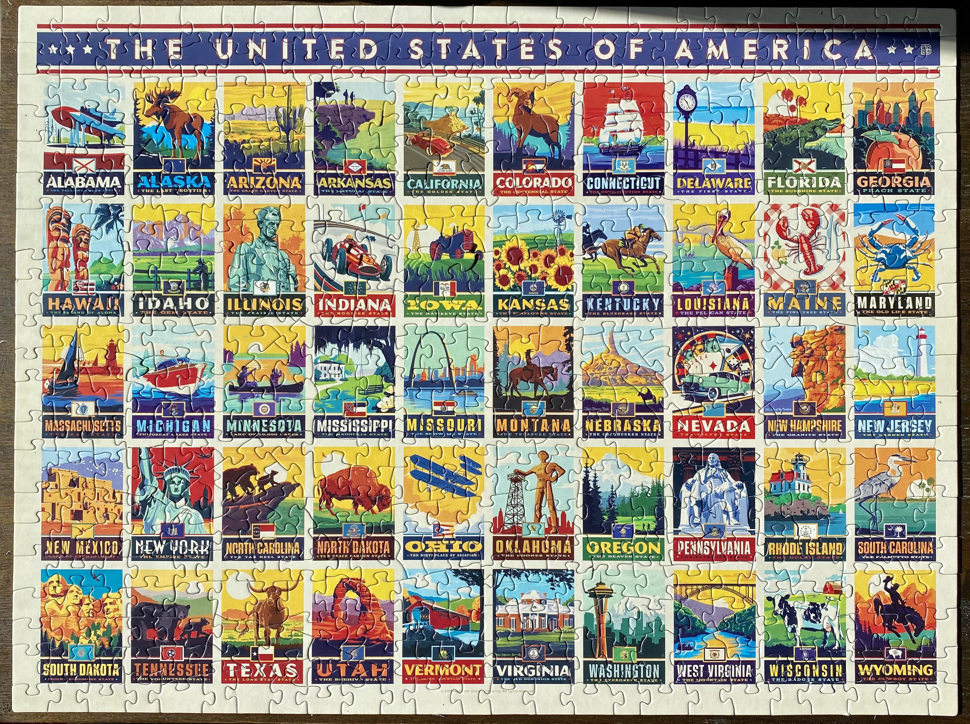 American States 500 pieces True South Puzzle Company How well is your state represented? 😉