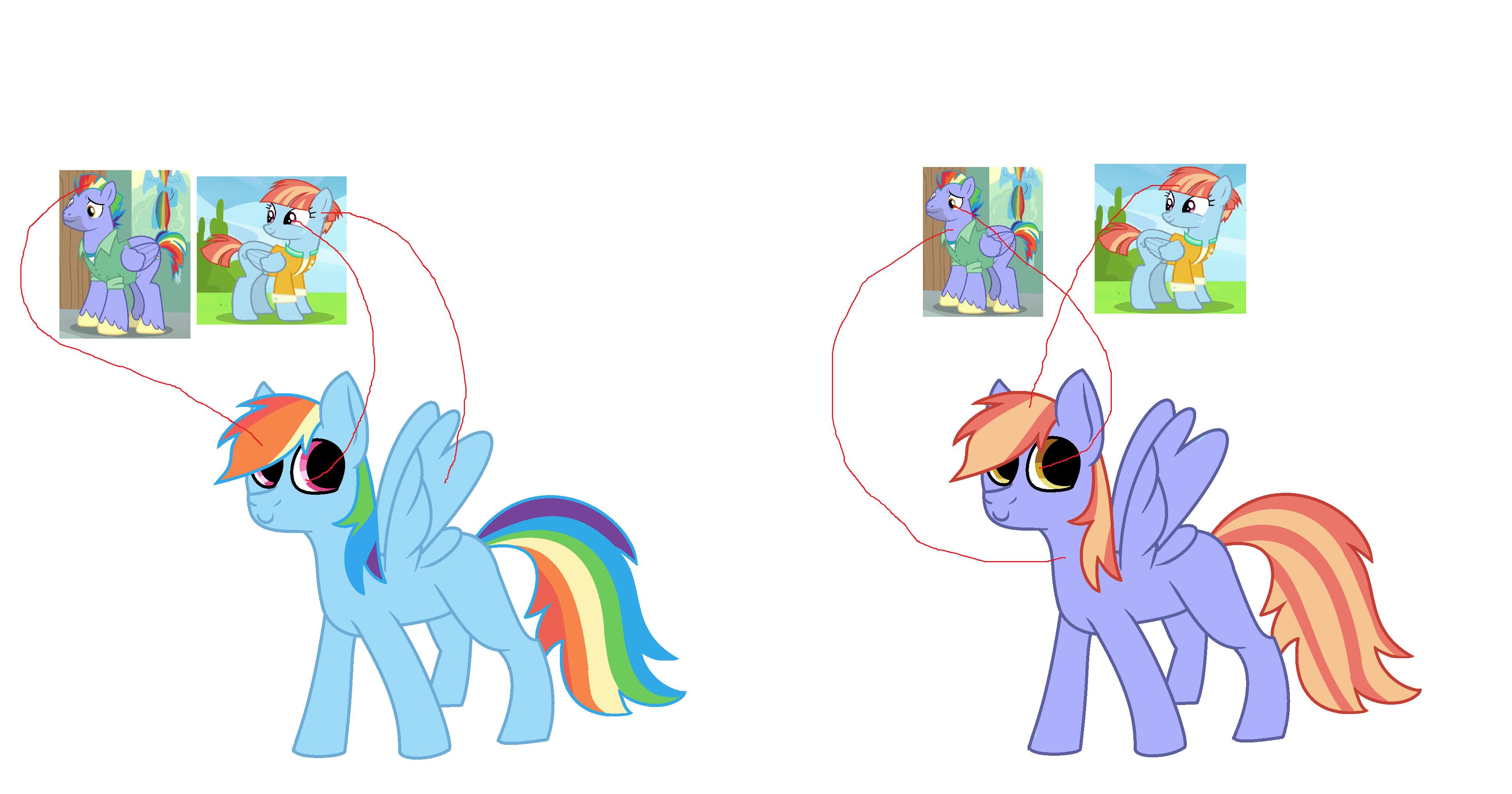 Rainbow dash, but the parent colors are swapped. I honestly don't know