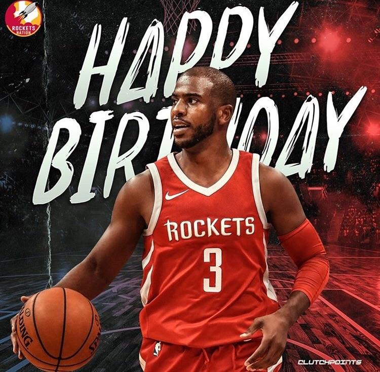 Happy CP34th Birthday to our Point God! 🎂 🏀 rockets