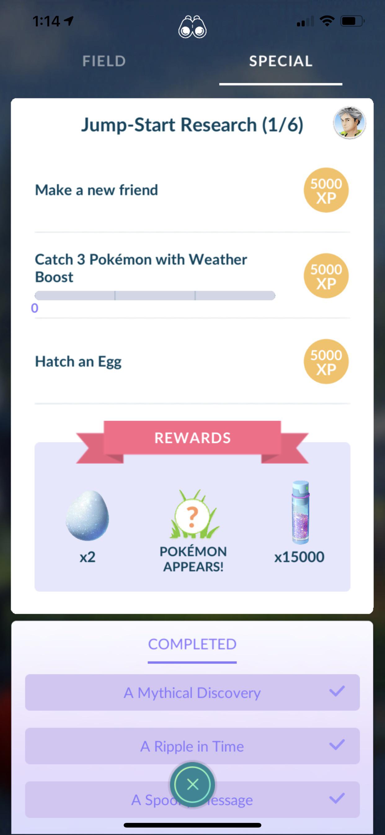 JumpStart research live r/TheSilphRoad