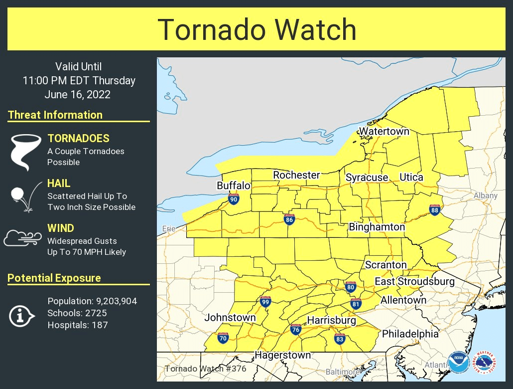***TORNADO WATCH UNTIL 1100PM*** r/Rochester