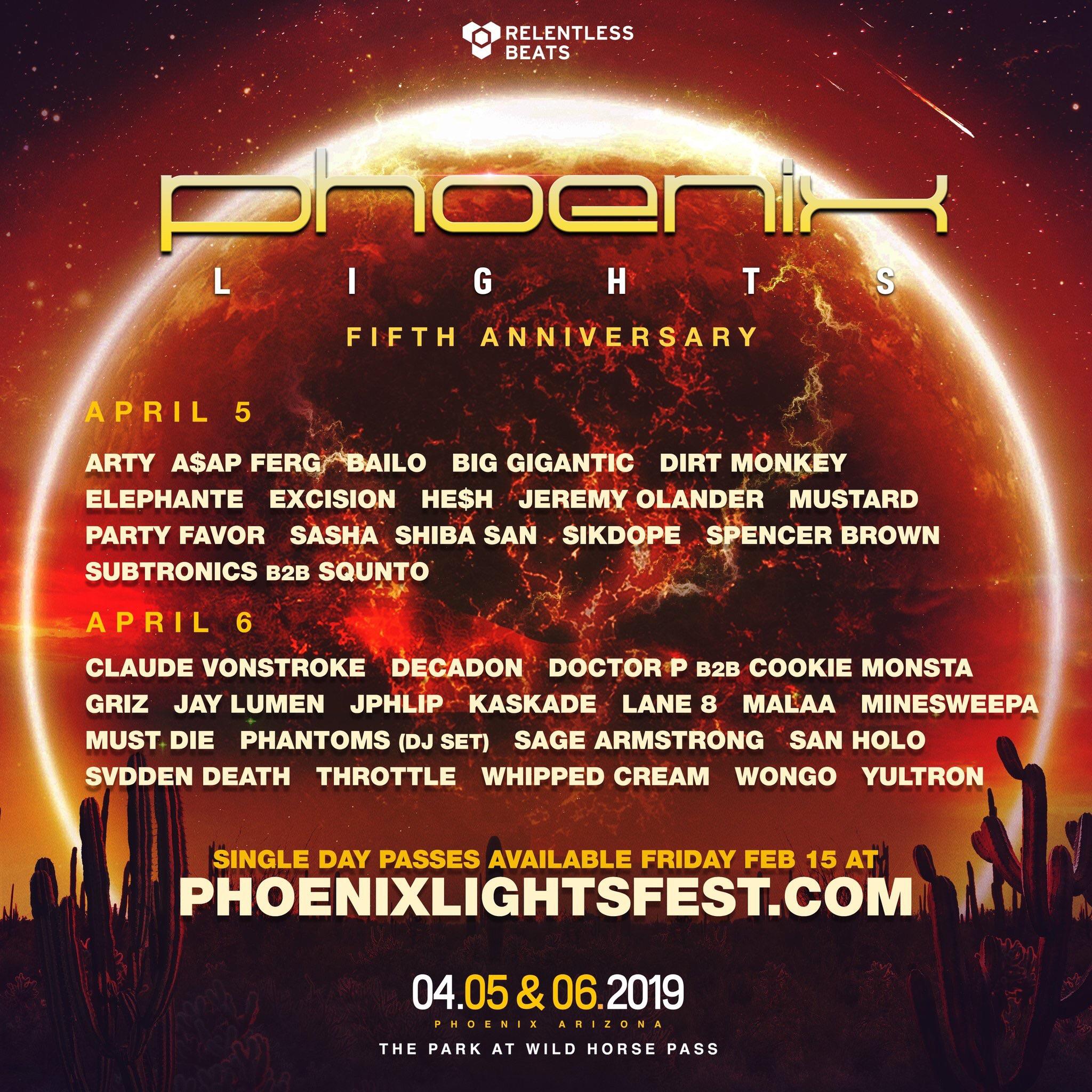 Phoenix lights releases the final lineup r/EDM