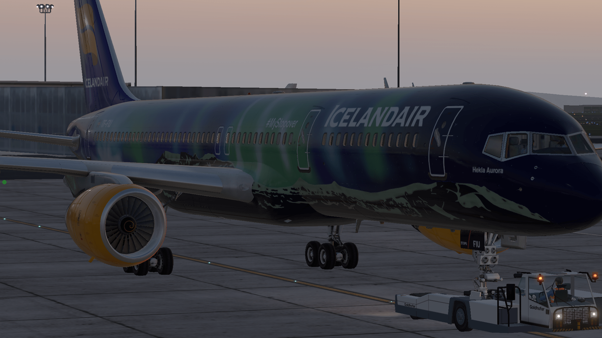 Bypass pin inserted, release parking break. flightsim