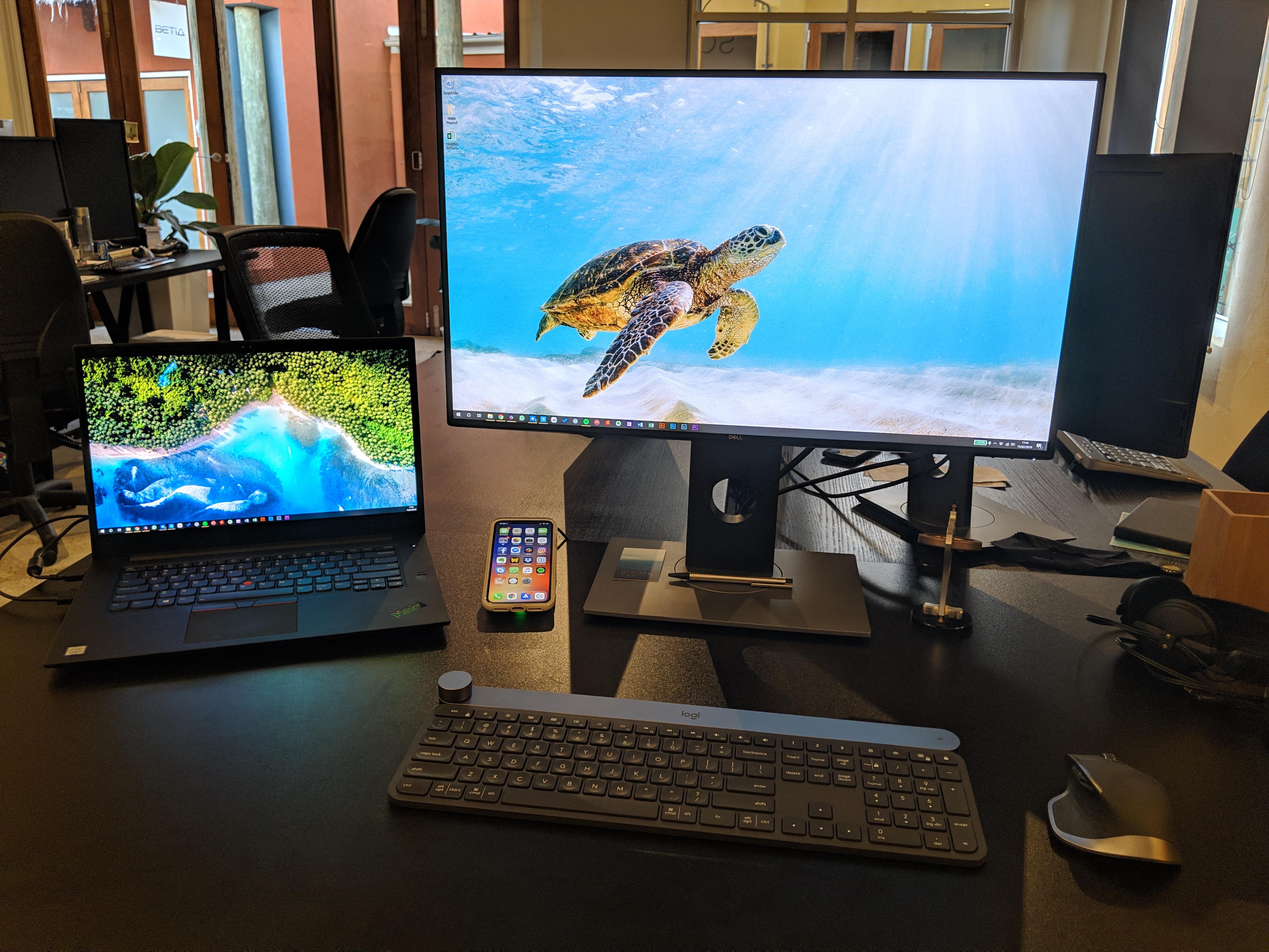 My Thinkpad X1 Extreme Setup.💻 Coming from a 15" MBP has been an