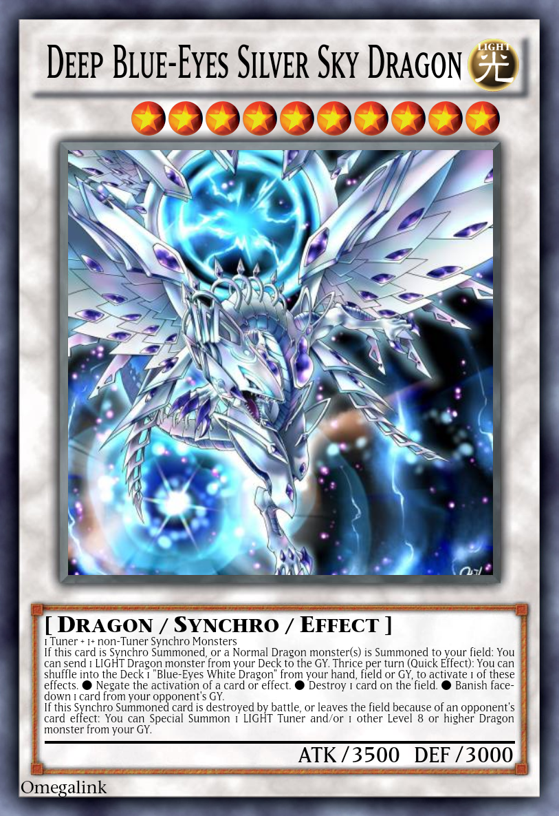 Deep BlueEyes Silver Sky Dragon The Ultimate BlueEyes Boss Monster customyugioh