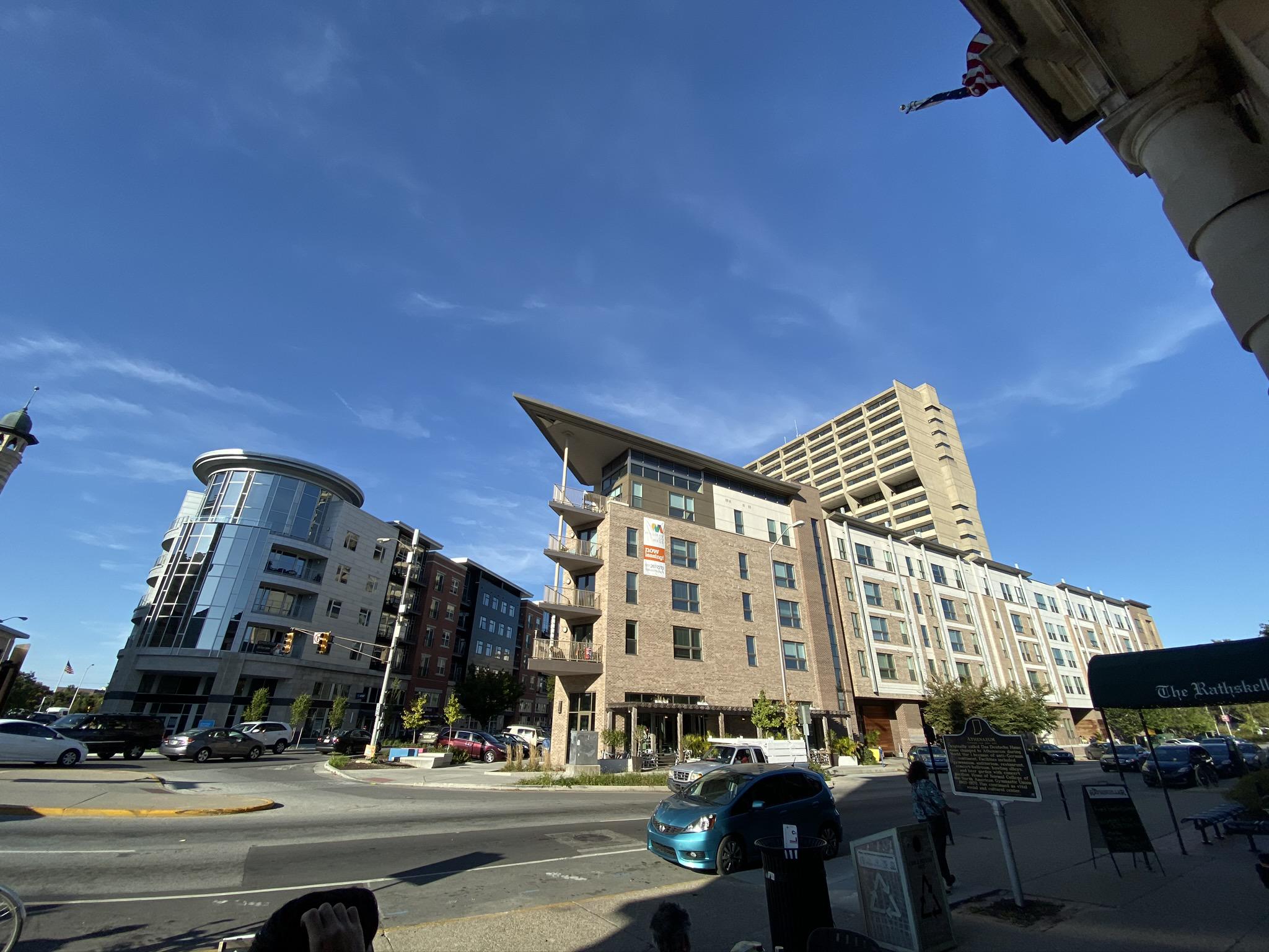 It's trying to blend in. John J. Barton Apartments, Indianapolis, IN