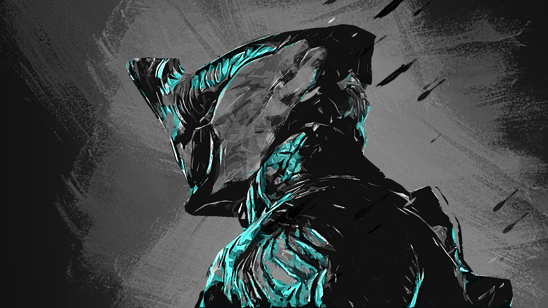 Stylized Excalibur wallpaper Warframe