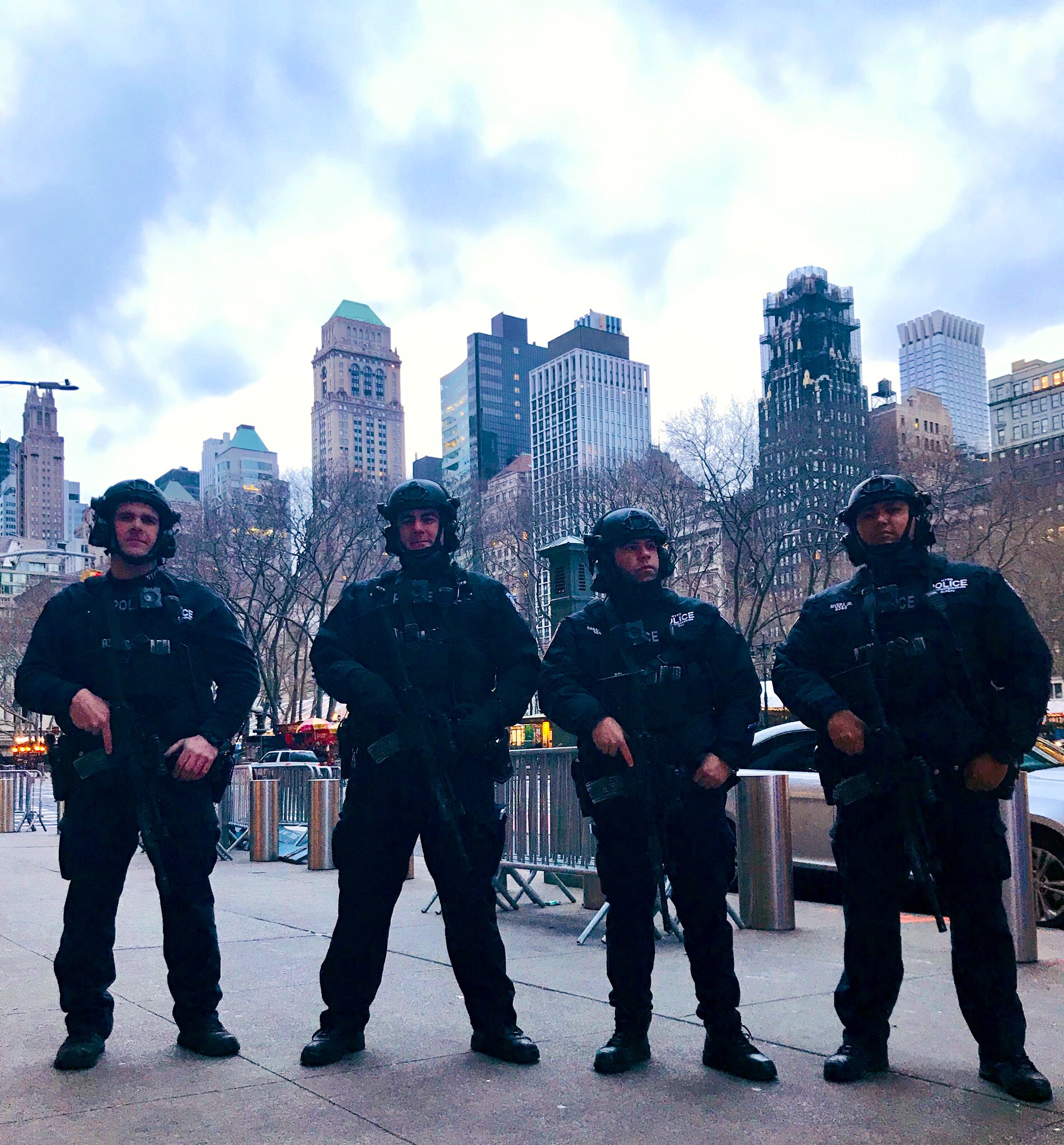 Members of the NYPD Special Ops unit on duty New Years Day (2020