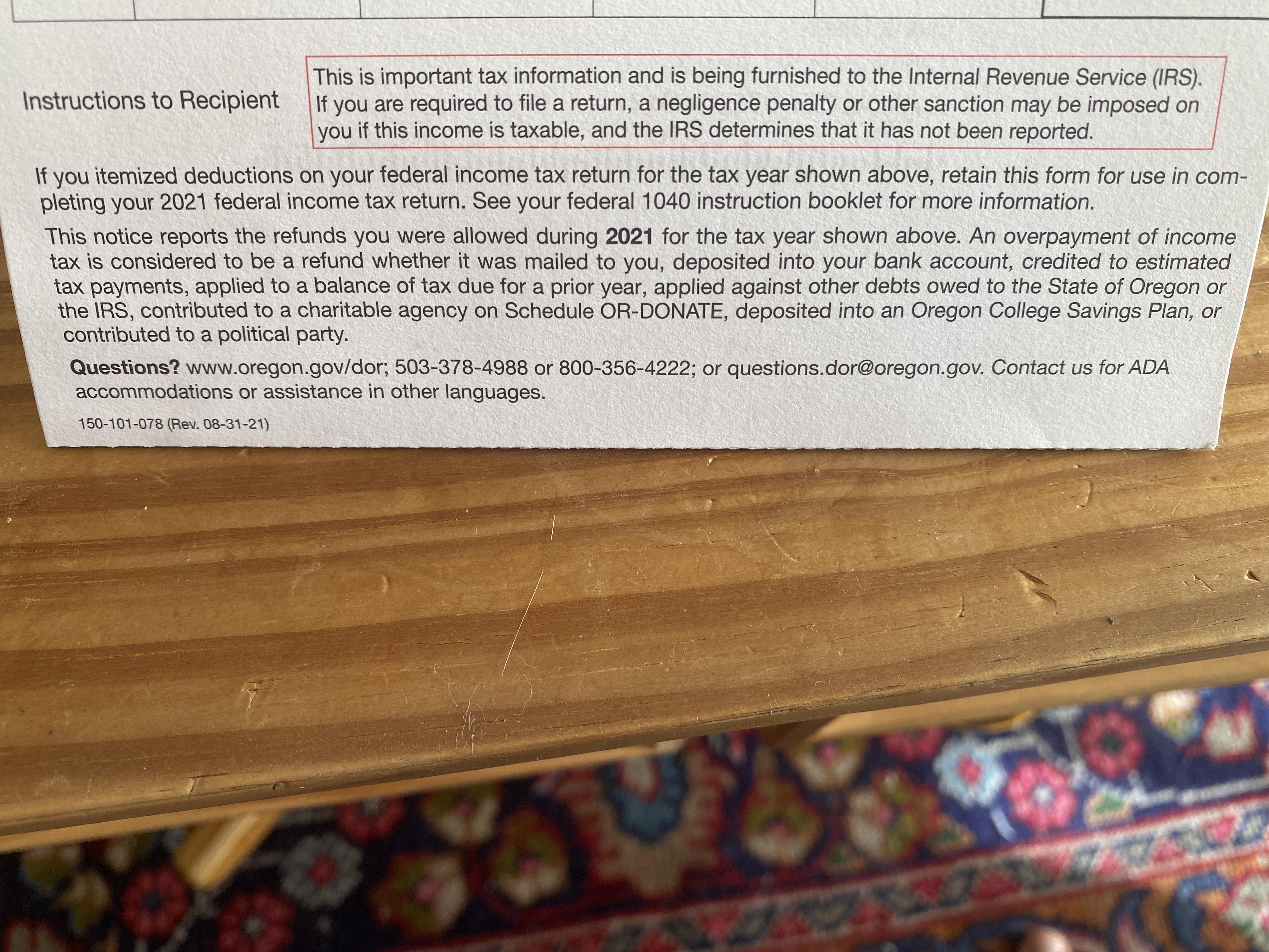 Got this 1099g form and I have no idea what to do with it. It’s for