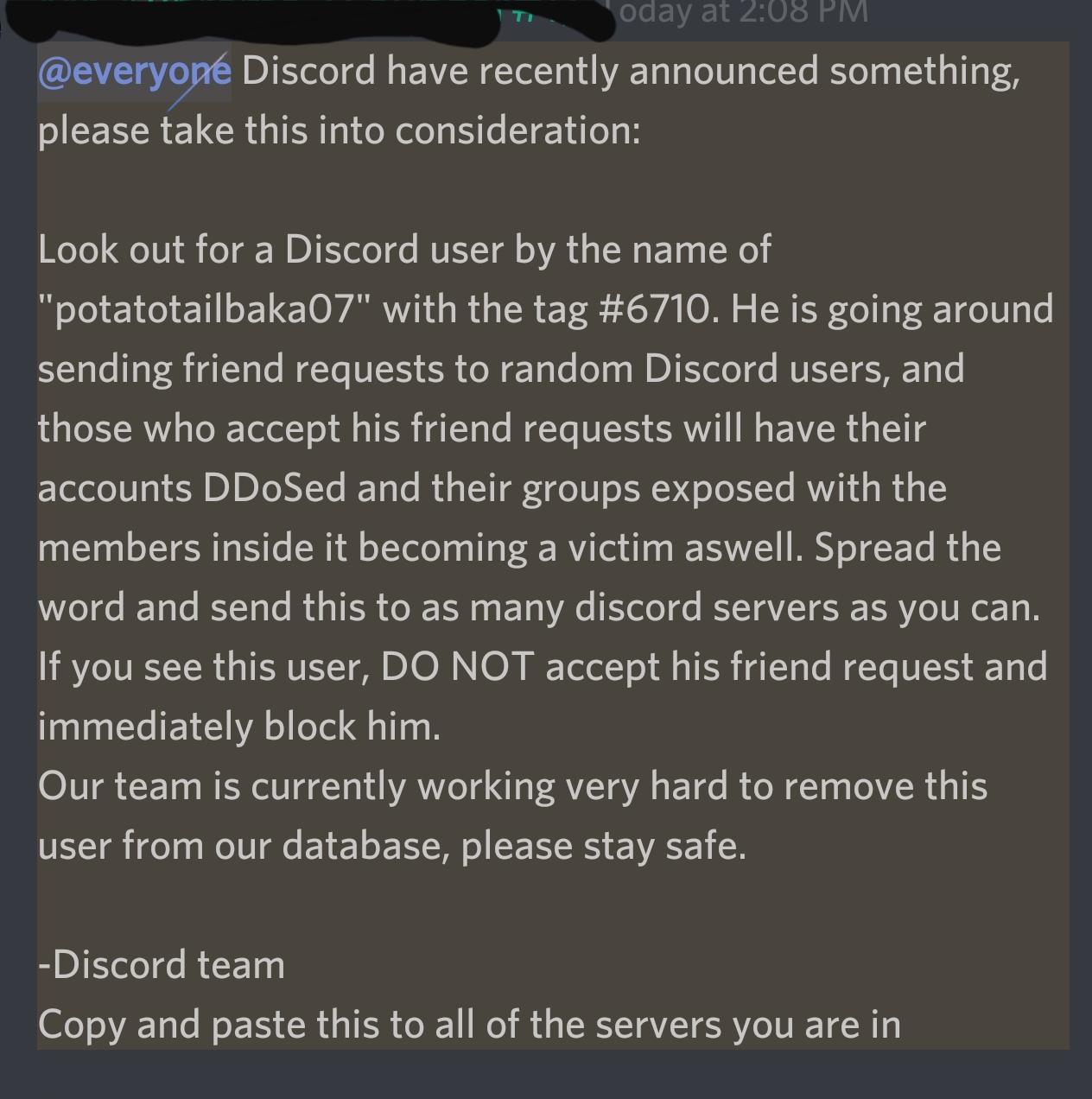 Is this true or is it a fake copypasta? r/discordapp