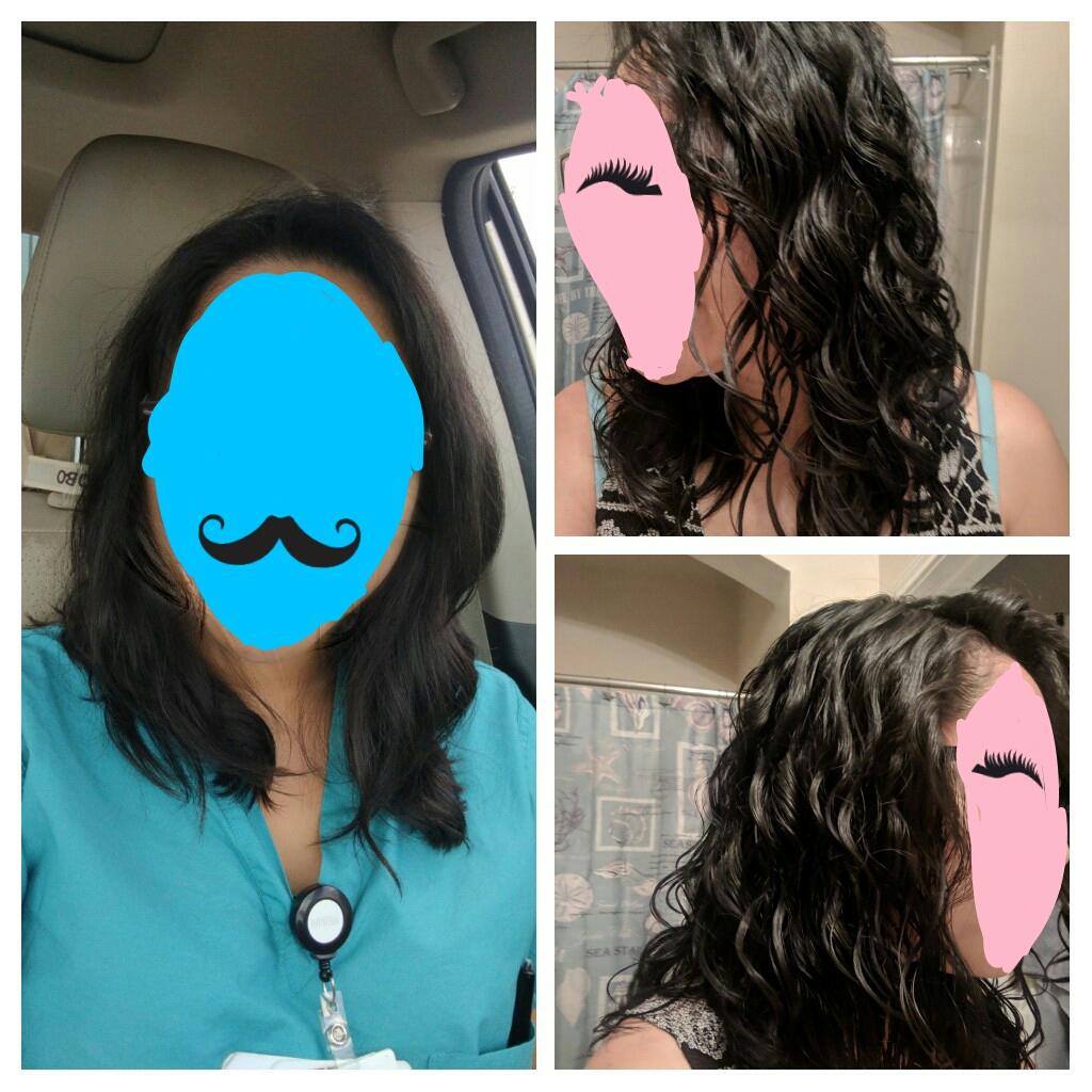 Had absolutely no idea my hair was like this. Before picture was me