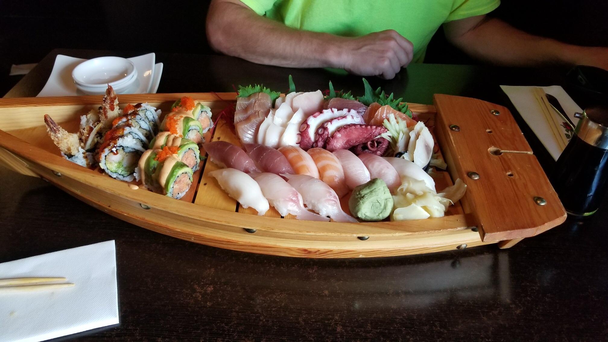 Sushi boat for two. r/sushi