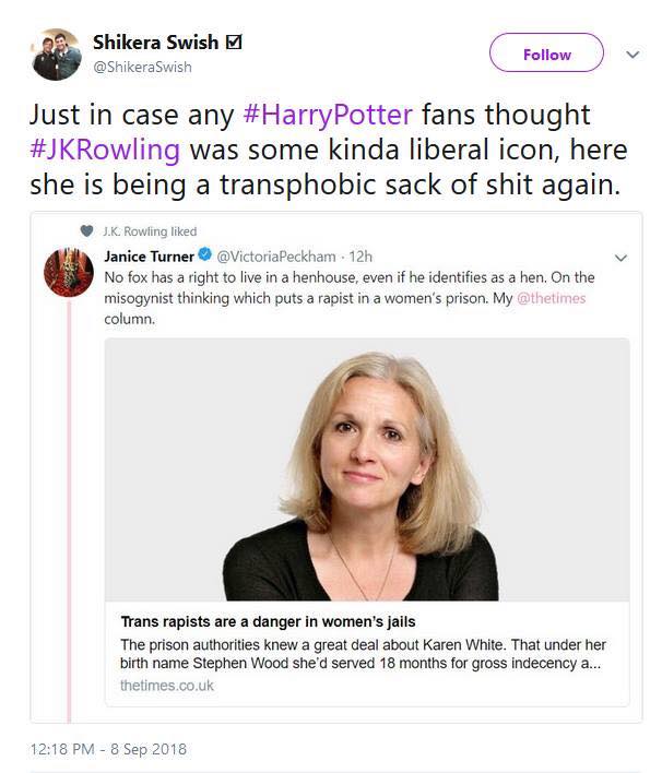 Harry Potter and the Chamber of Transphobia