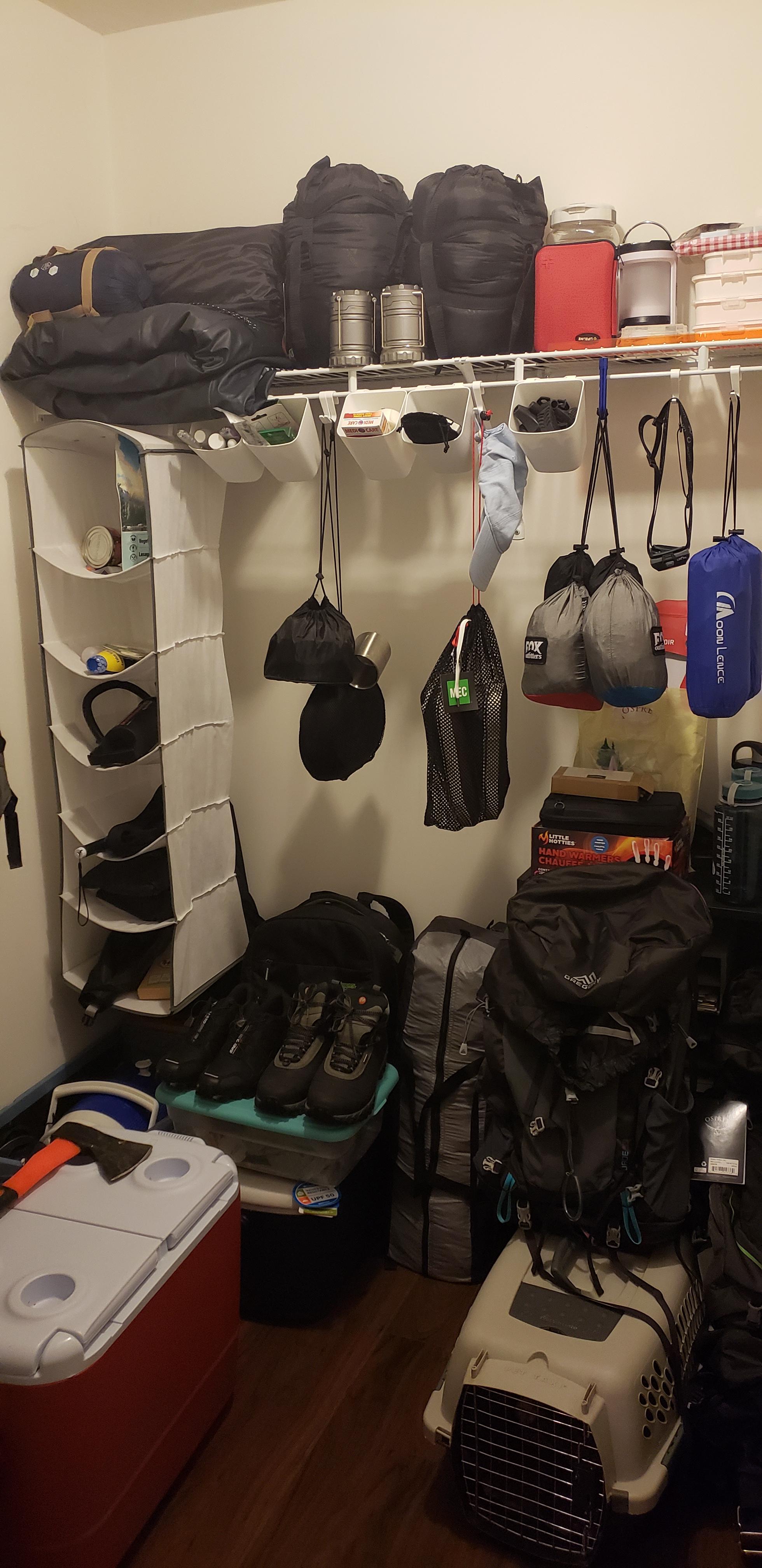 Gave our gear closet a bit of TLC. r/CampingGear