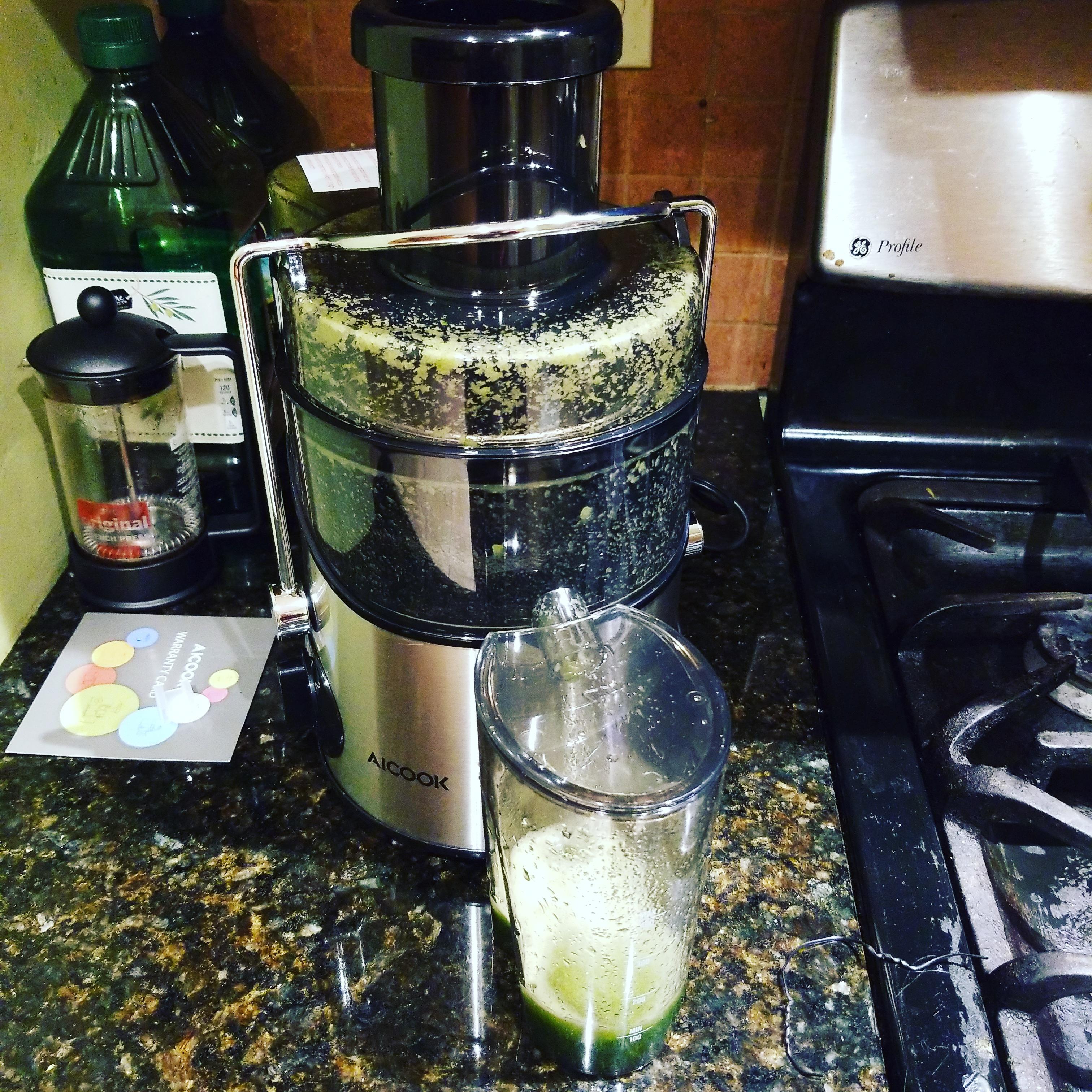 Made celery juice for the first time with an Aicook AMR526 juicer! r