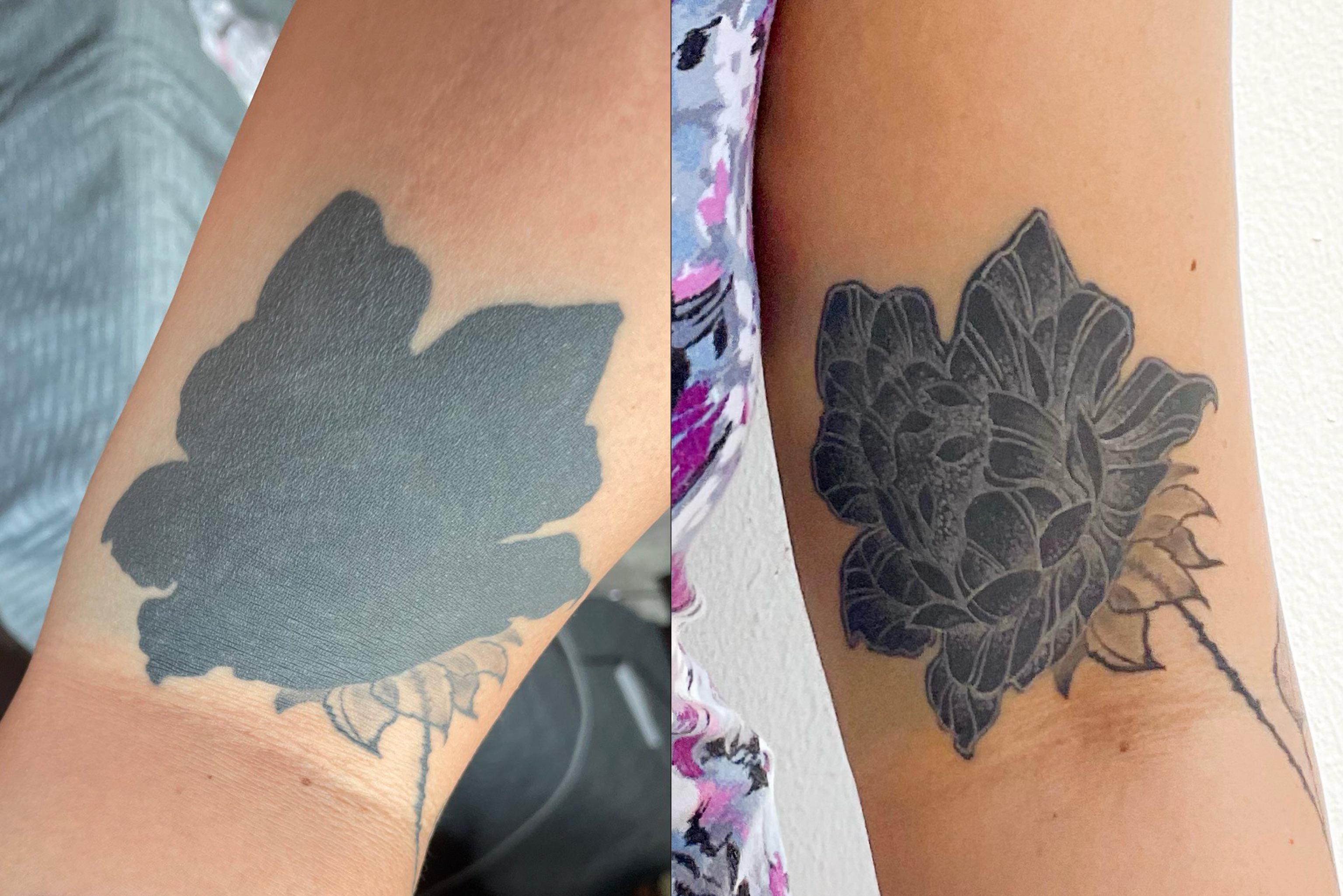 Got a fresh touchup white ink detail on a black cover up.😊 r