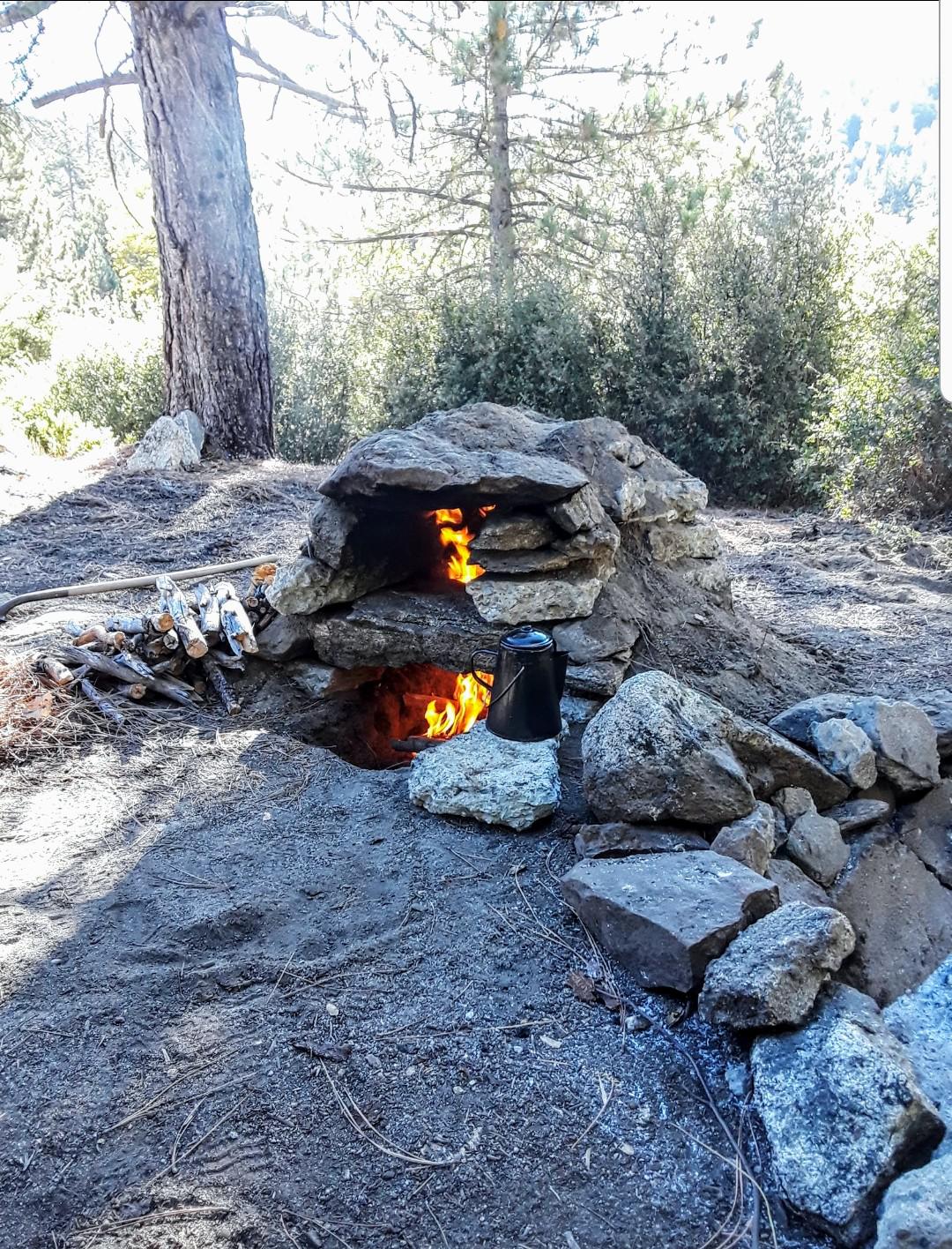 Stone oven we made in Idyllwild, CA. r/Bushcraft