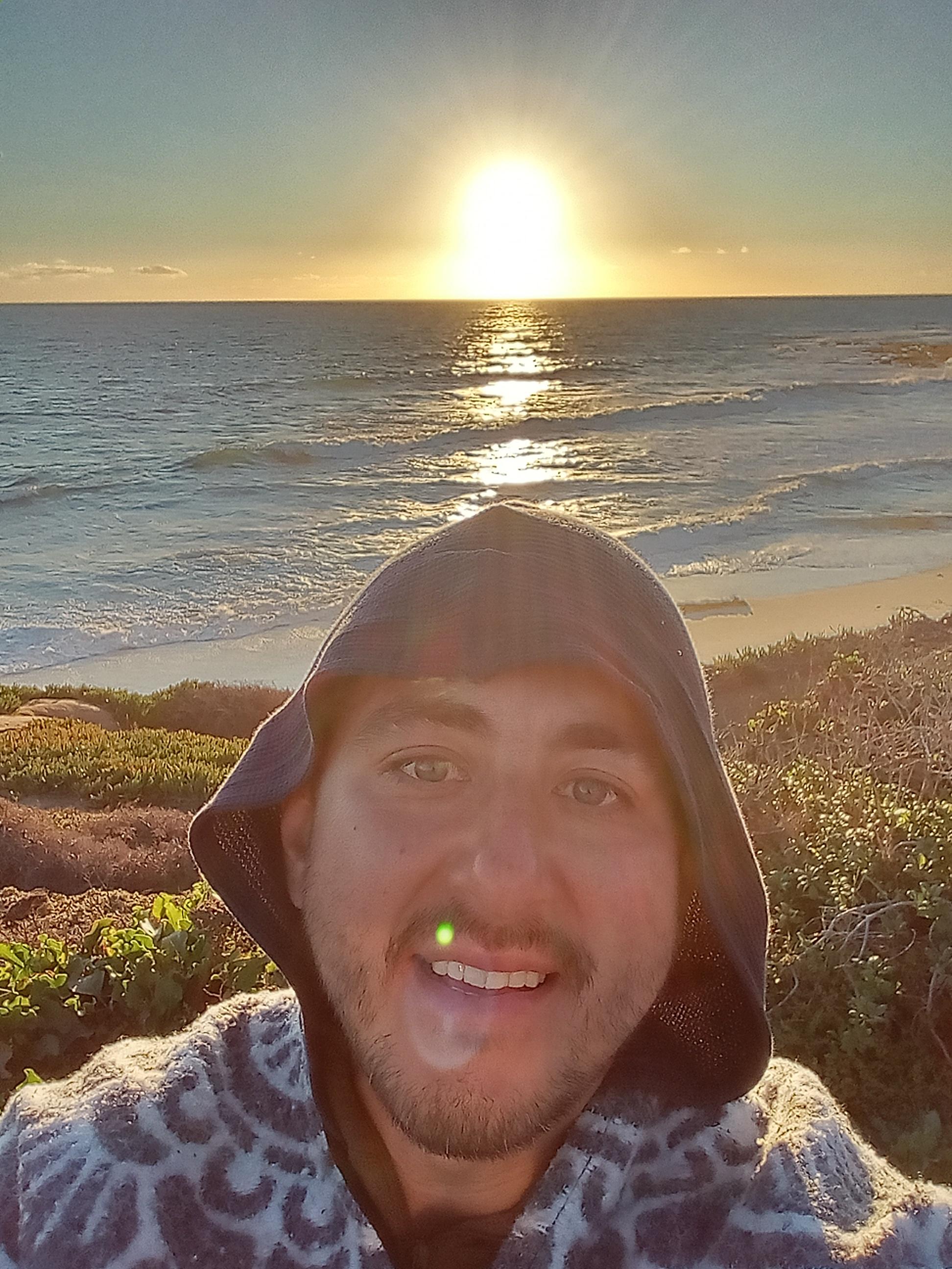 Me and my poncho. Seal Beach, California. r/MrArmenianVagabond