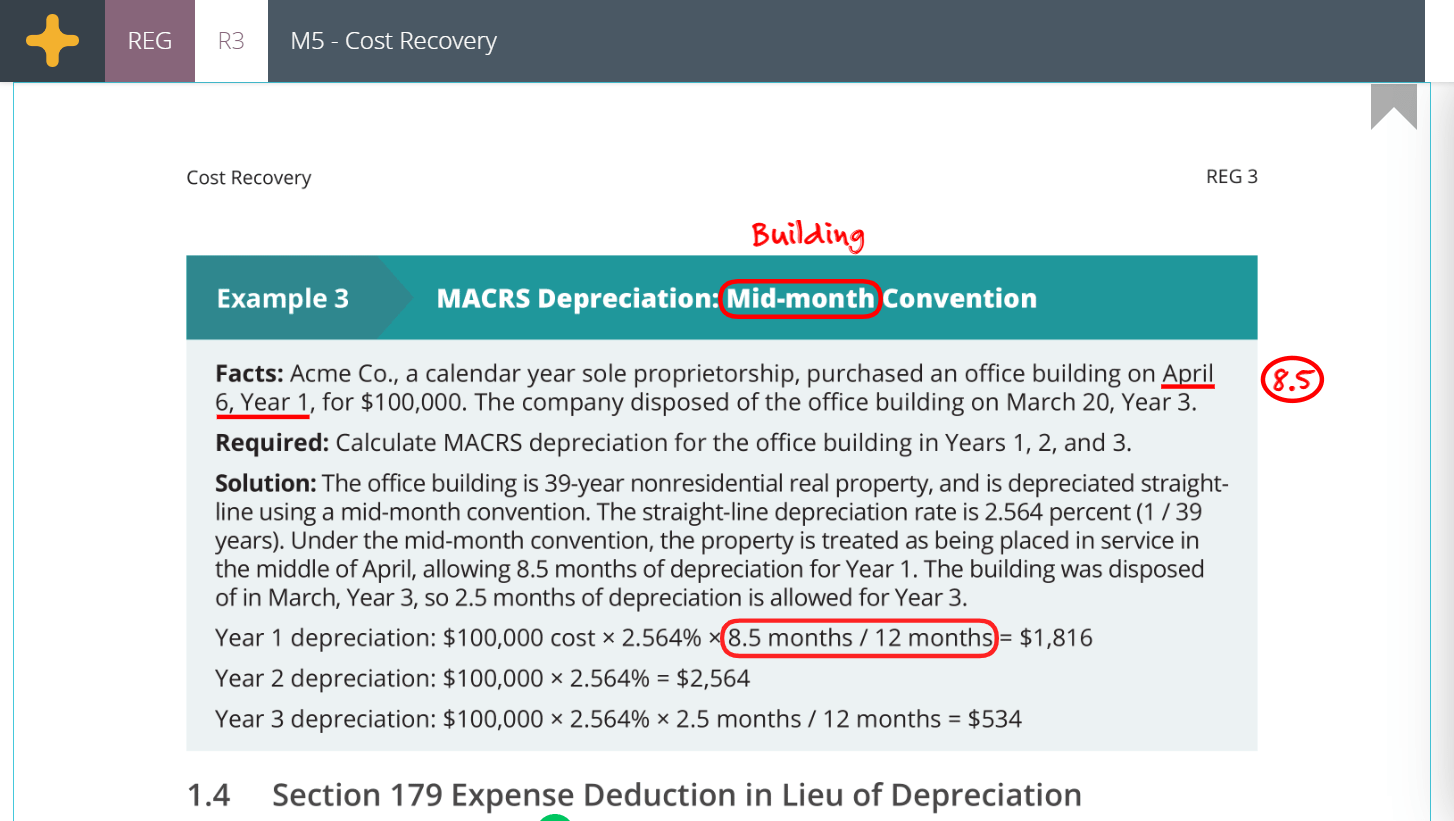 (MACRS) Why are we only dividing 1 by 39 years to get the rate of 2.564? Is it because Acme