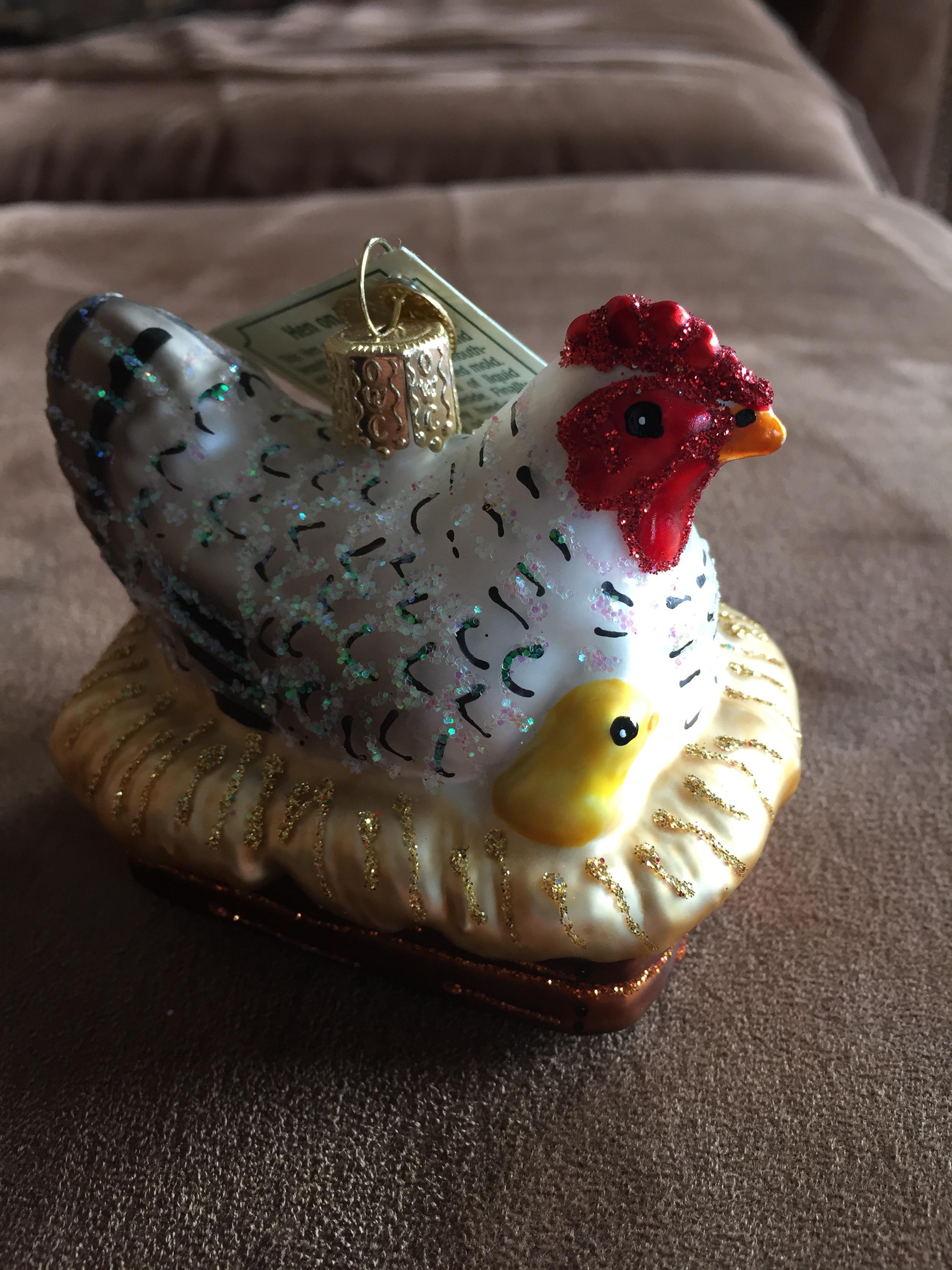 Chicken Christmas Ornaments Here’s one of my new Christmas ornaments! chickens