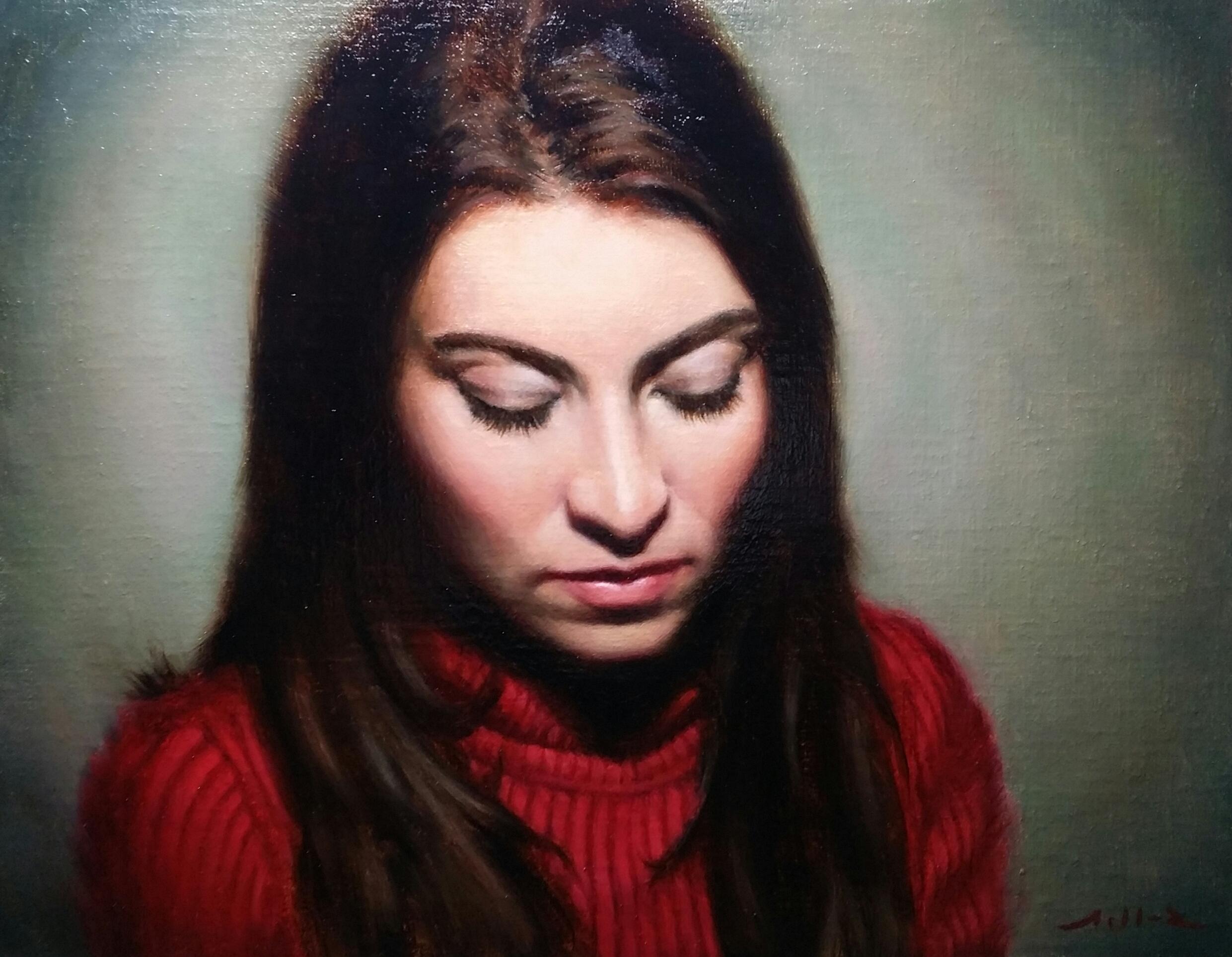 Latest painting "Solace", 11x14", oil on linen with some glare r