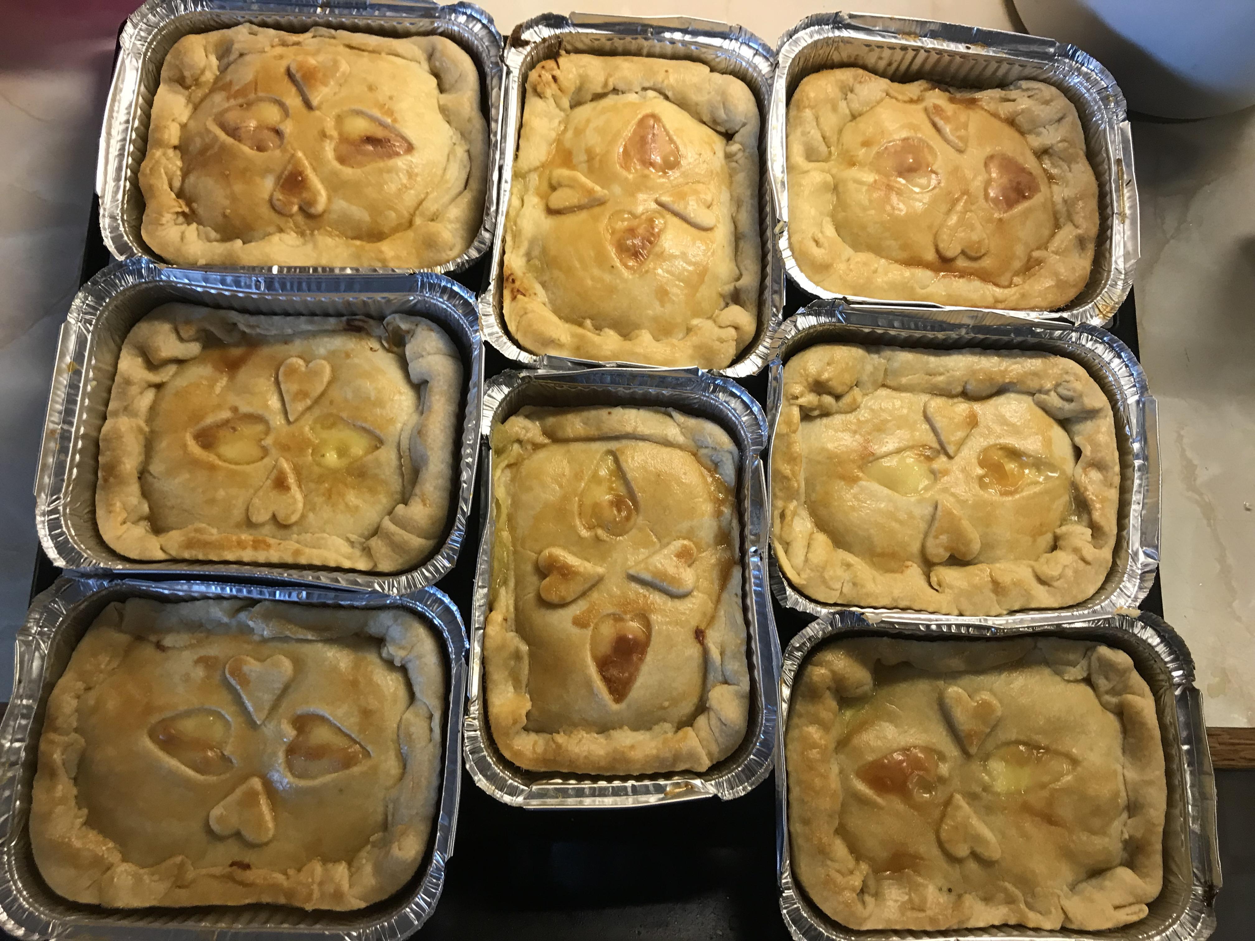 A little comfort food this week. Individual Chicken Pot Pies. r