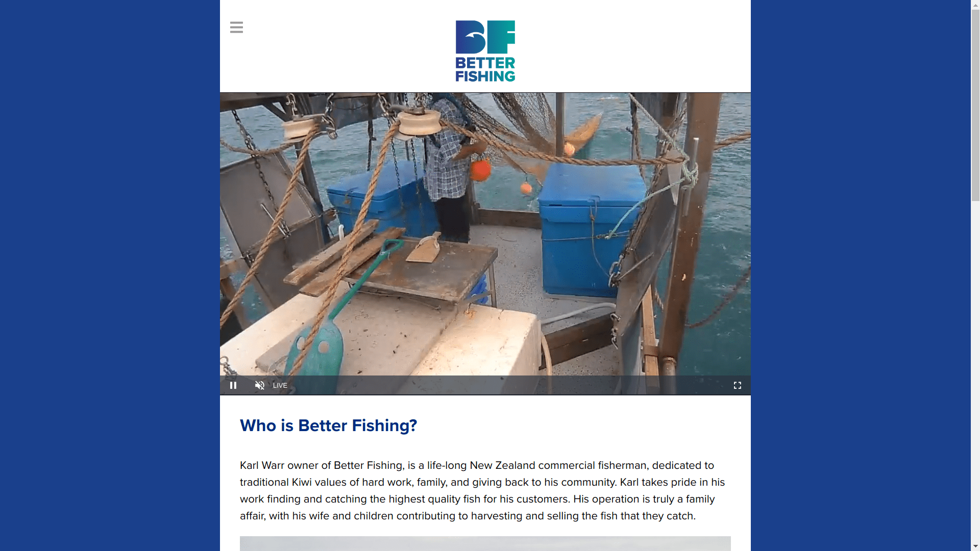 Watching this live stream of a fishing boat in the Hawke's Bay on my