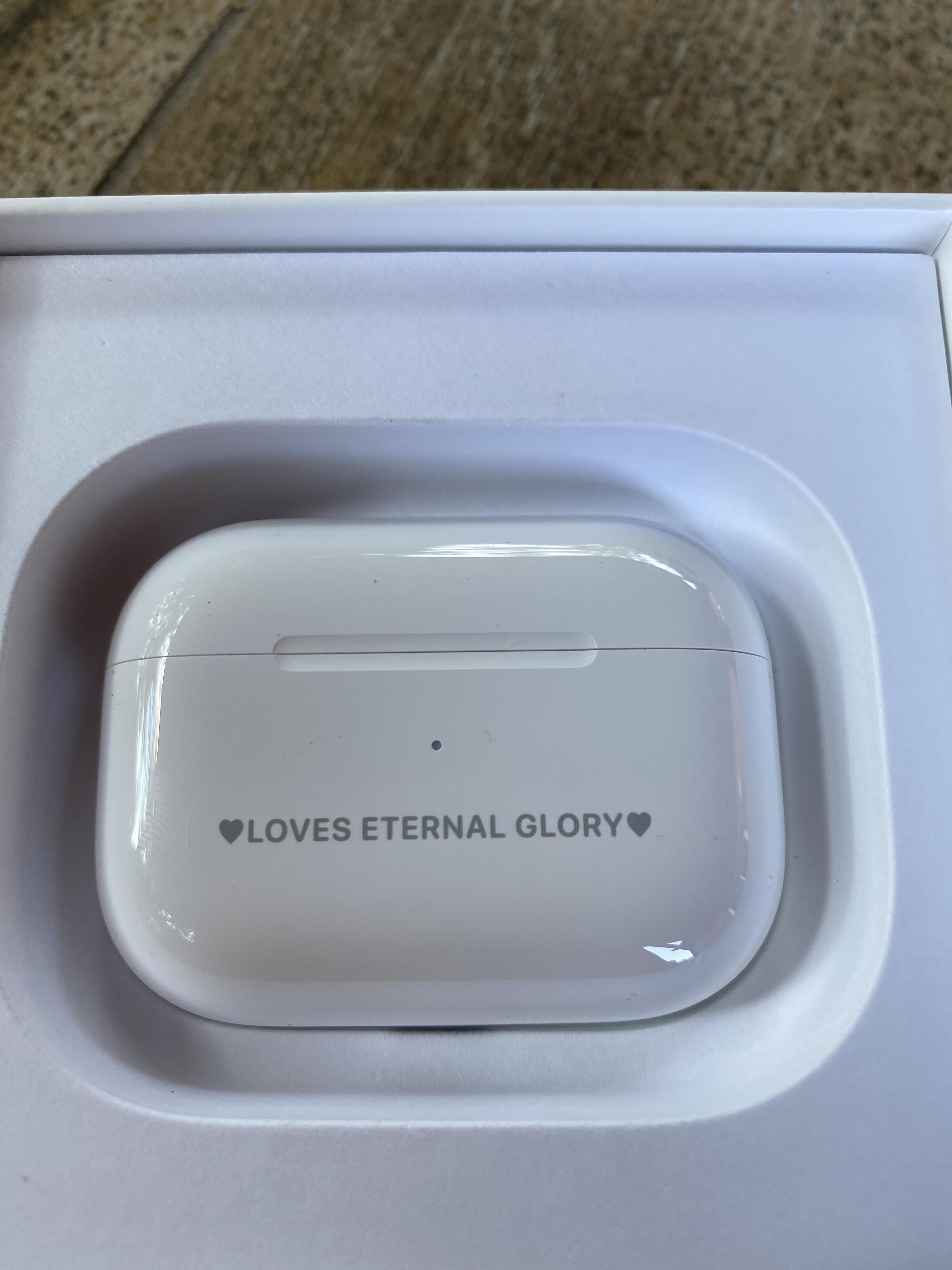 I couldn’t decide what to get engraved on my Airpods. This was the