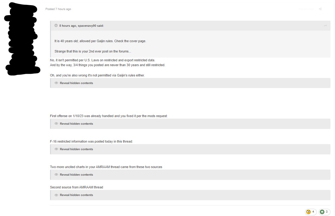 Classified documents on the F16 have been leaked on the Warthunder